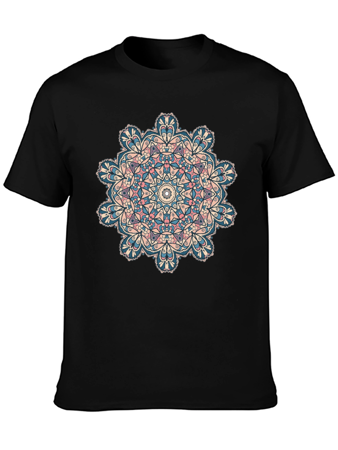 Mandala Print Crew Neck T-Shirt