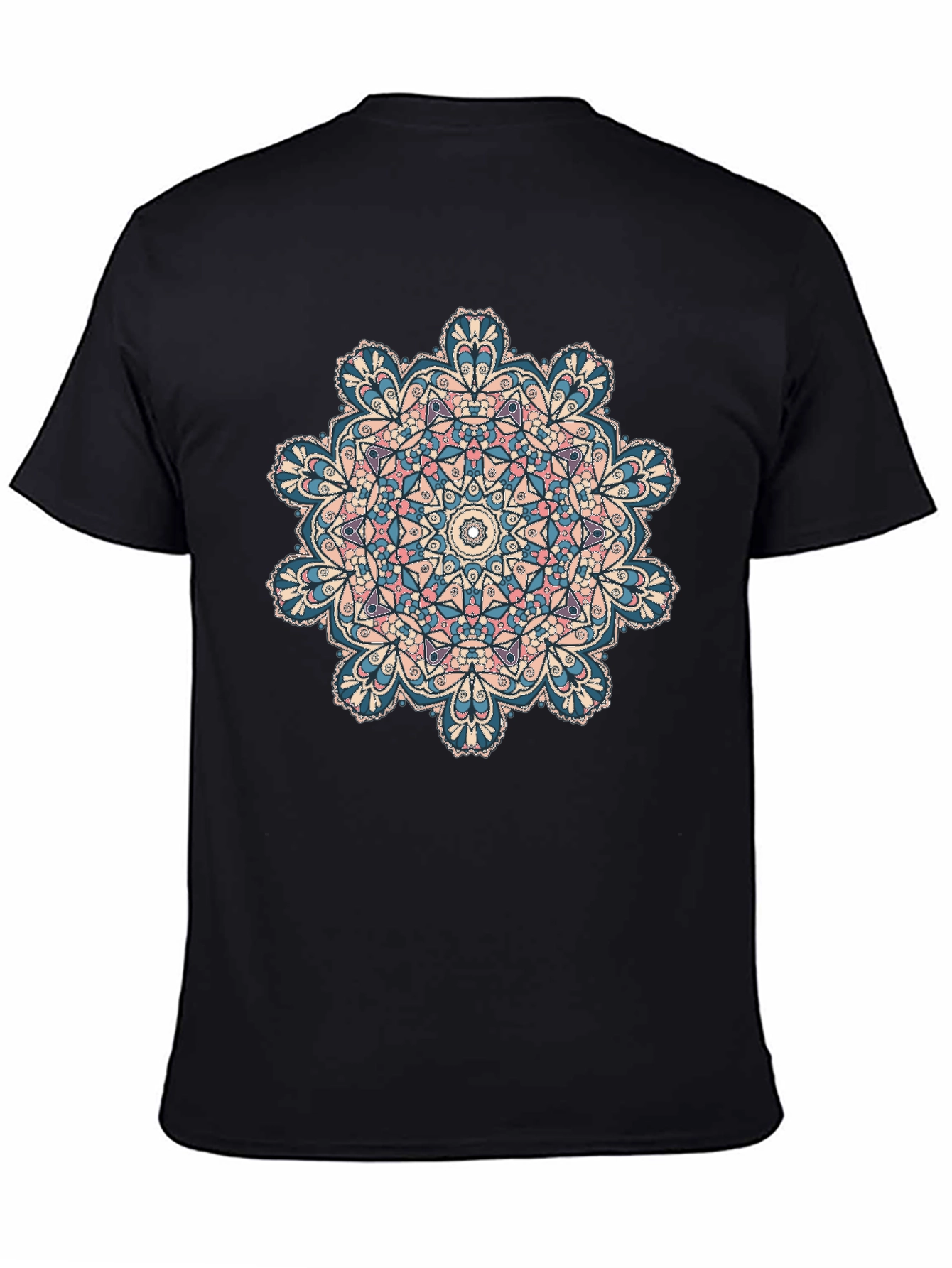 Mandala Print Crew Neck T-Shirt