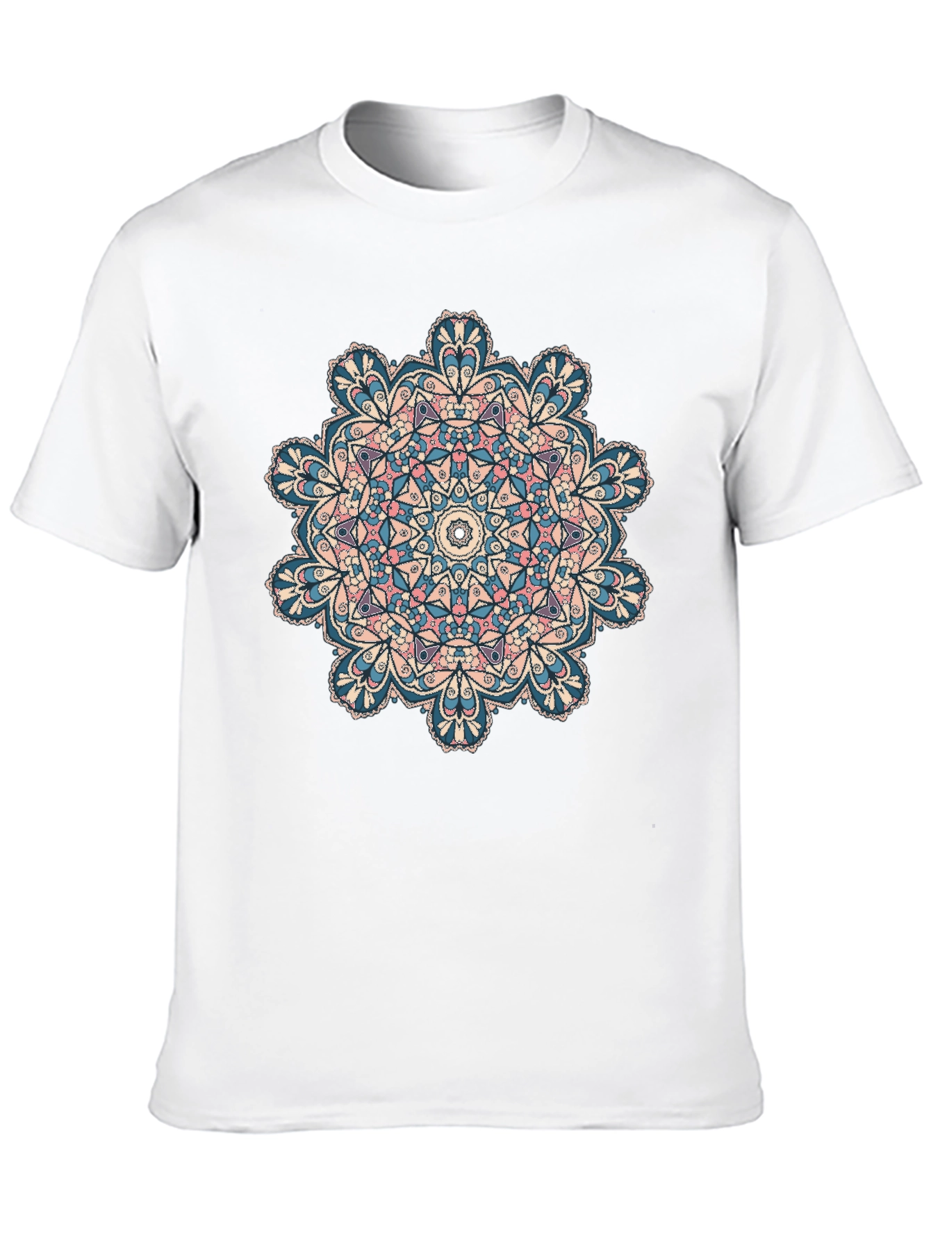 Mandala Print Crew Neck T-Shirt