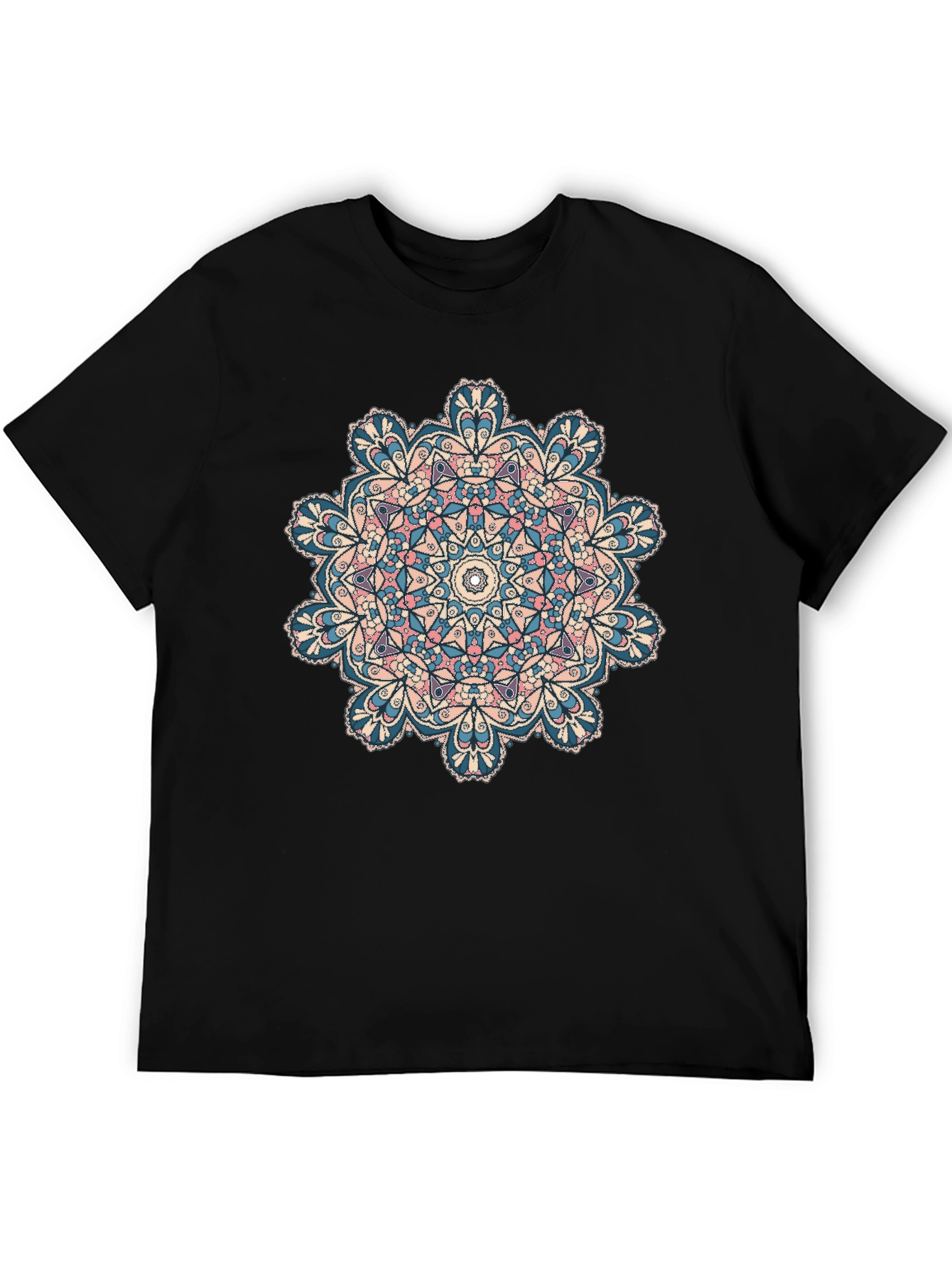 Mandala Print Crew Neck T-Shirt