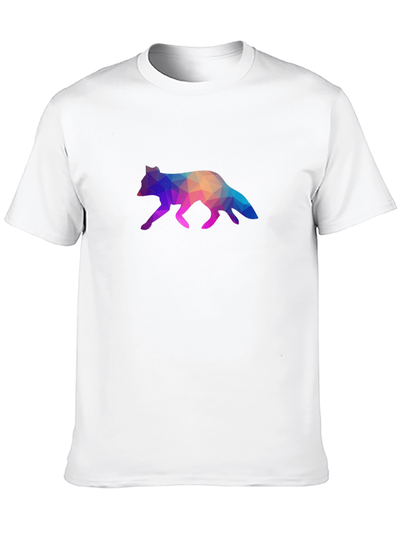 Geometric Fox Graphic Tee - Stylish Black T-Shirt