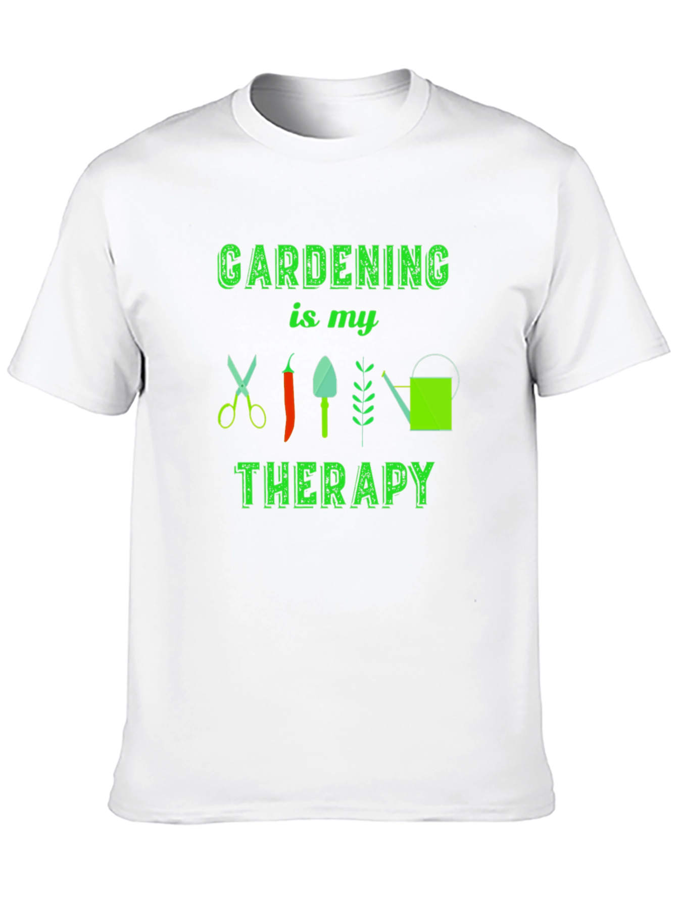 Gardening is my Therapy T-Shirt - Black Cotton Tee