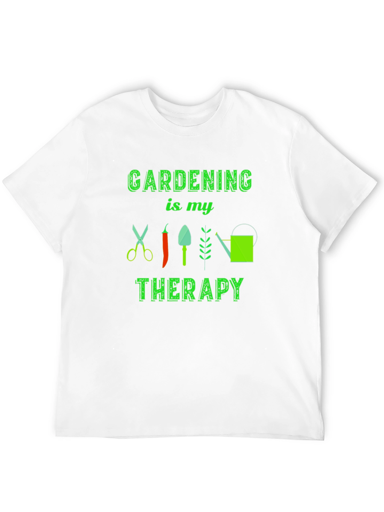 Gardening is my Therapy T-Shirt - Black Cotton Tee