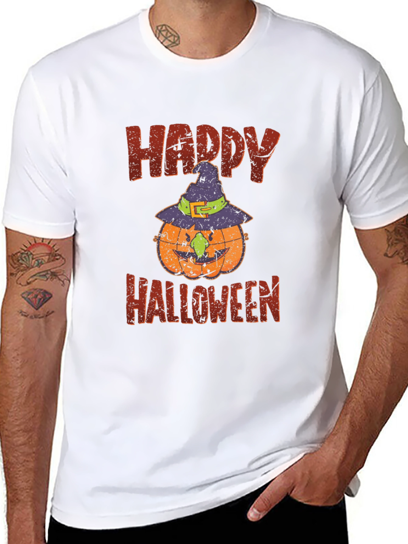 Happy Halloween Pumpkin T-Shirt - Spooky Season Tee