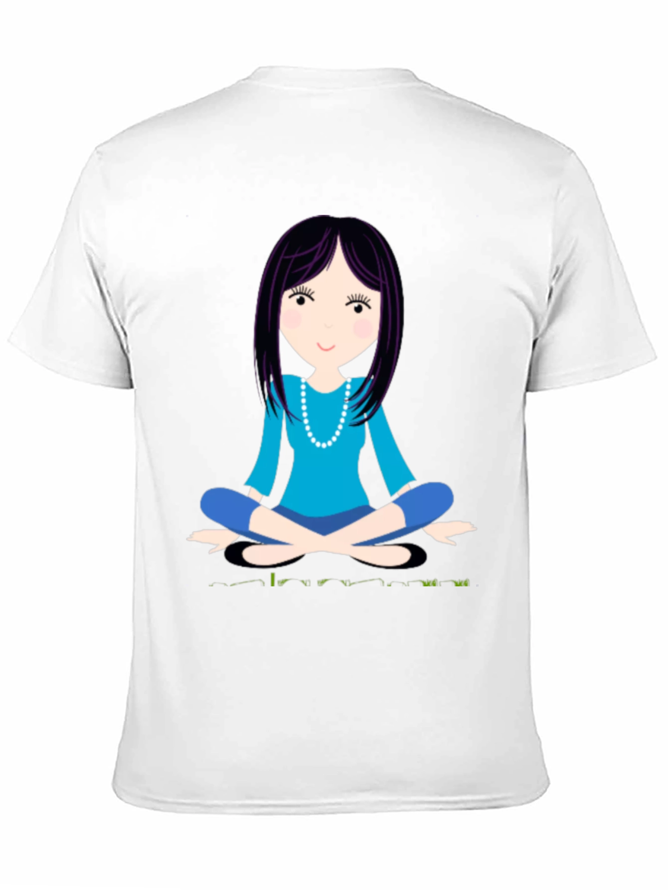 Meditating Woman Graphic Tee - Black