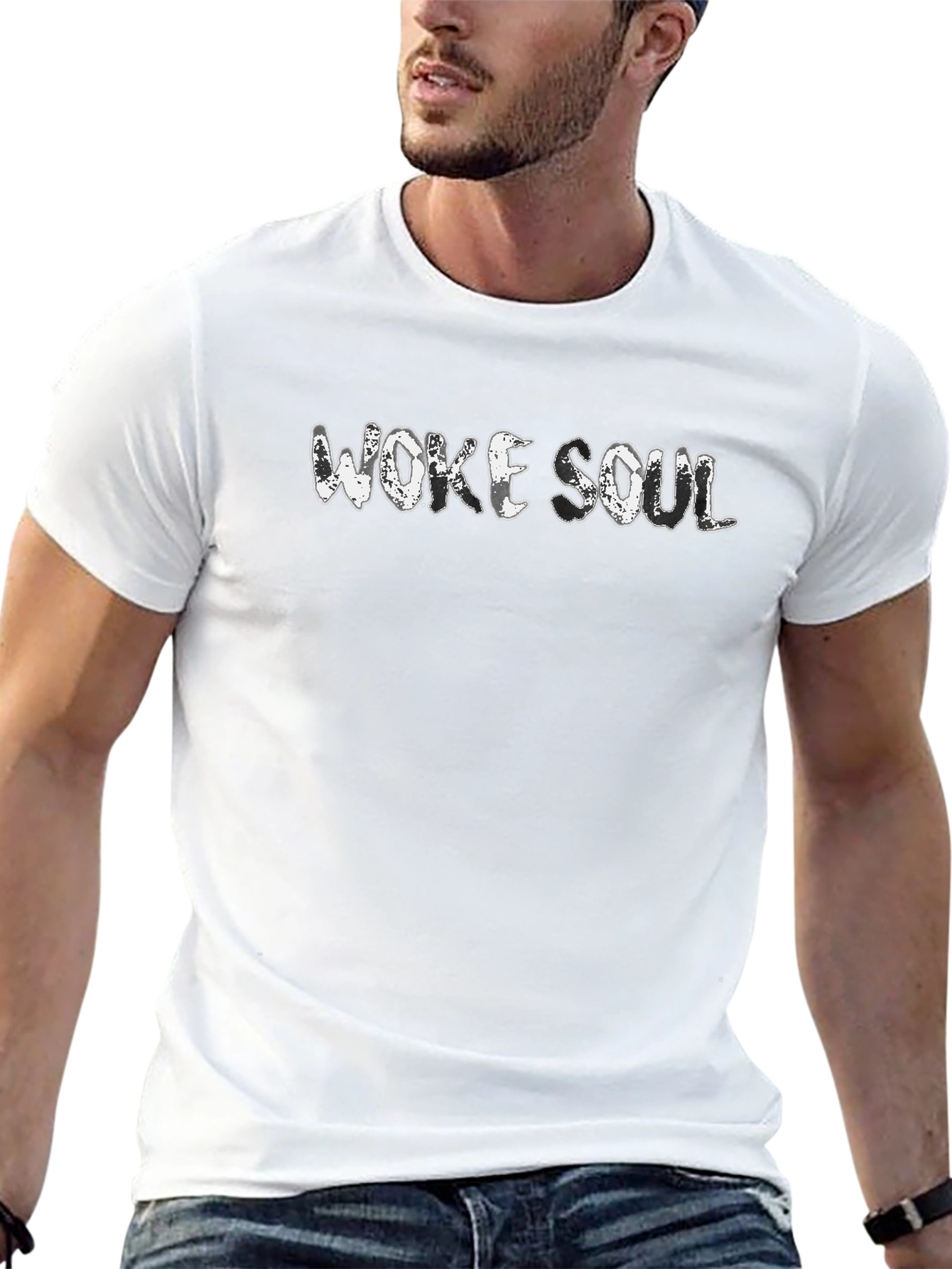 Woke Soul Black Graphic Tee - Stylish Comfort