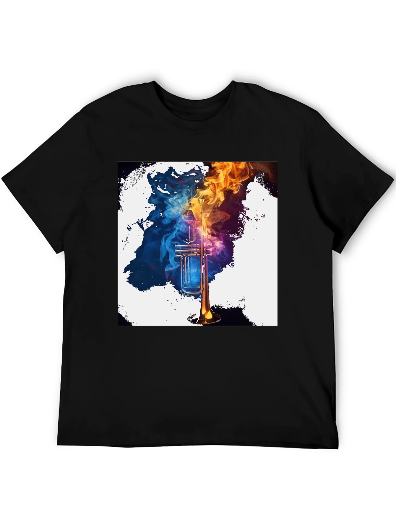 Fiery Trumpet T-Shirt - Music Lover Apparel
