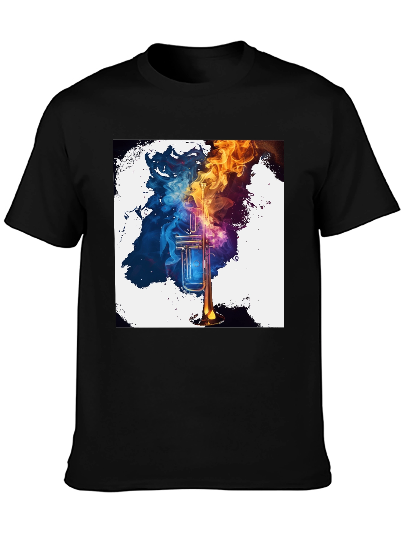 Fiery Trumpet T-Shirt - Music Lover Apparel