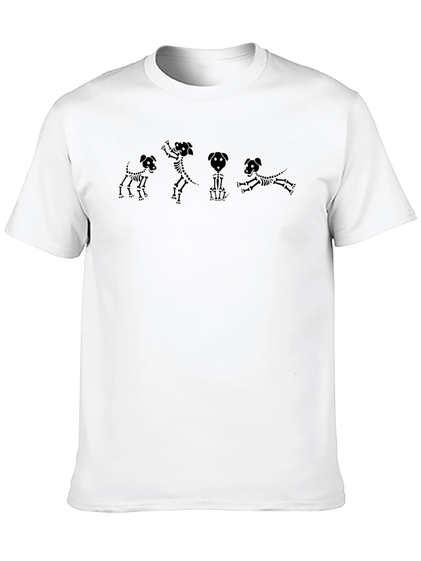 Dog Skeleton T-Shirt - Black Graphic Tee