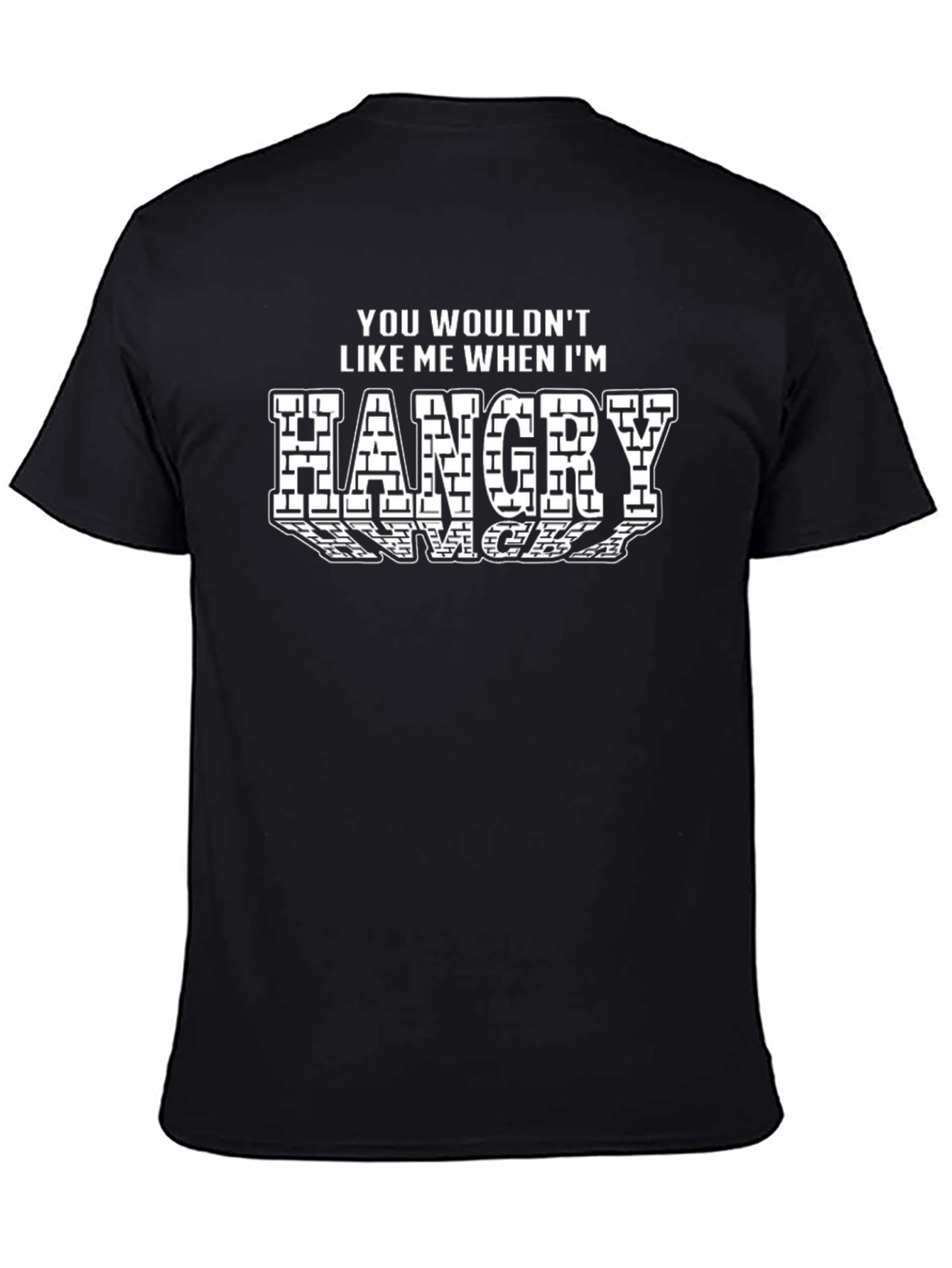Hangry Graphic Print Black T-Shirt