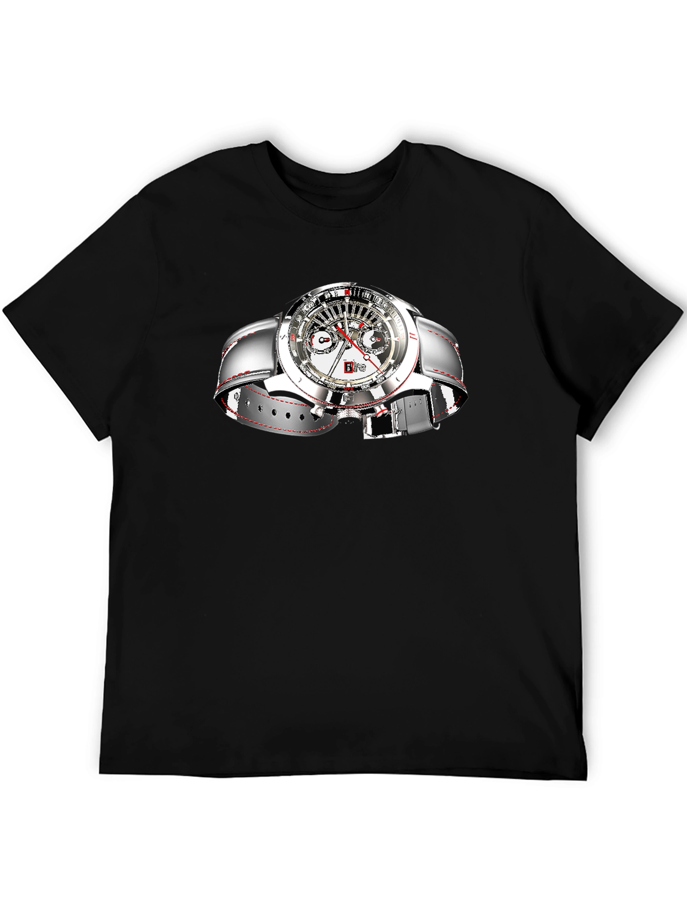 Stylish Black Watch Graphic Tee
