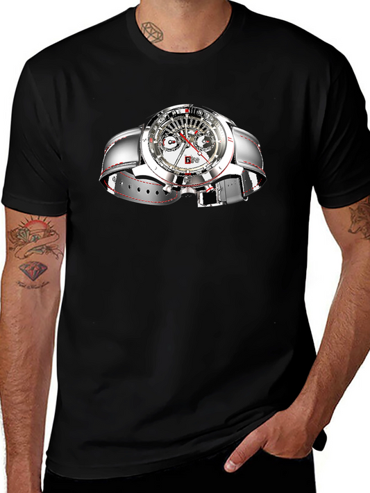 Stylish Black Watch Graphic Tee