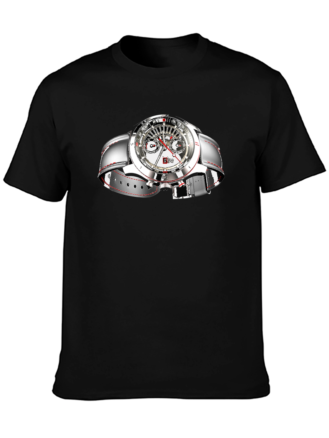 Stylish Black Watch Graphic Tee