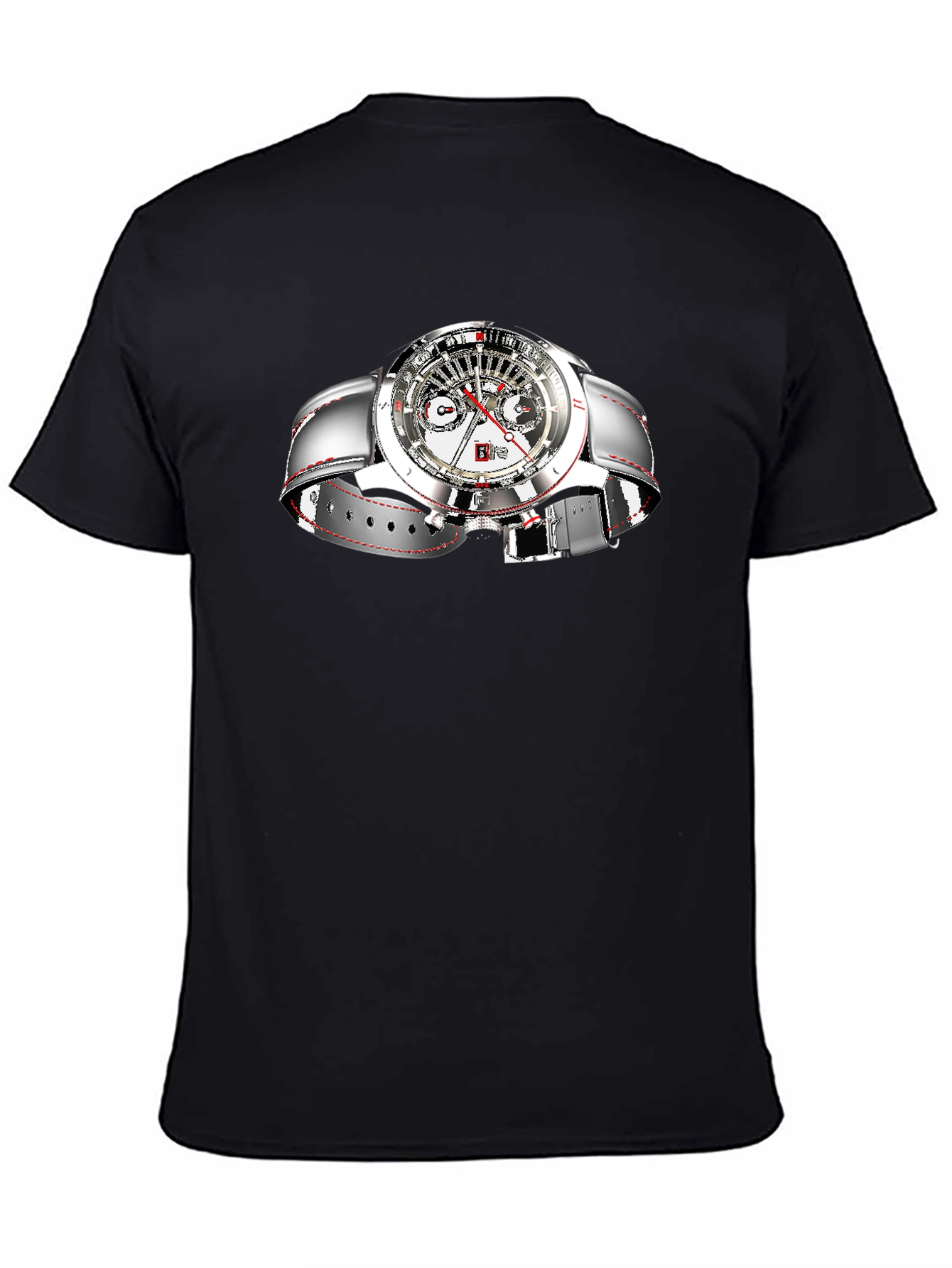 Stylish Black Watch Graphic Tee