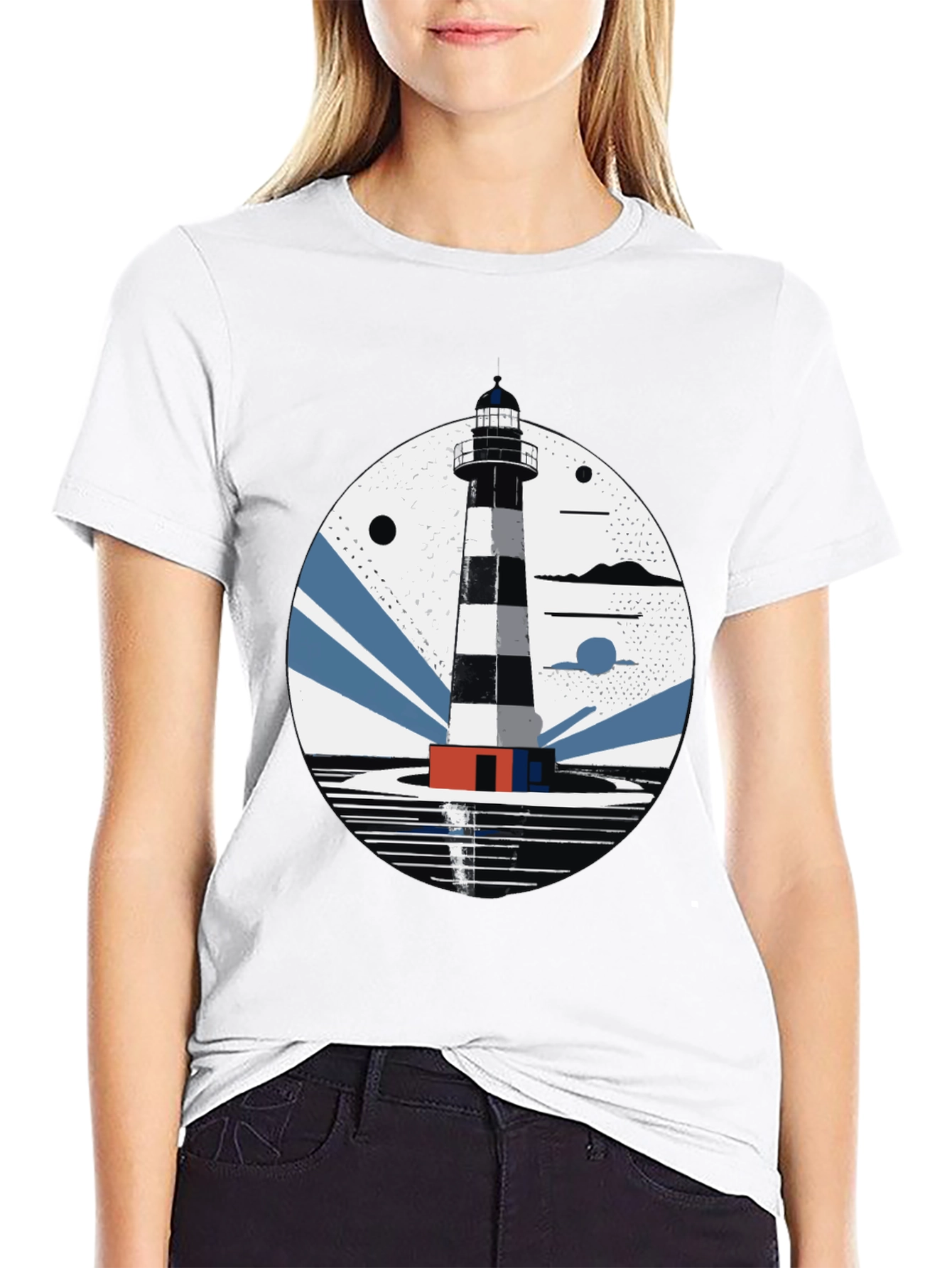Lighthouse Graphic Tee - Nautical Style Shirt