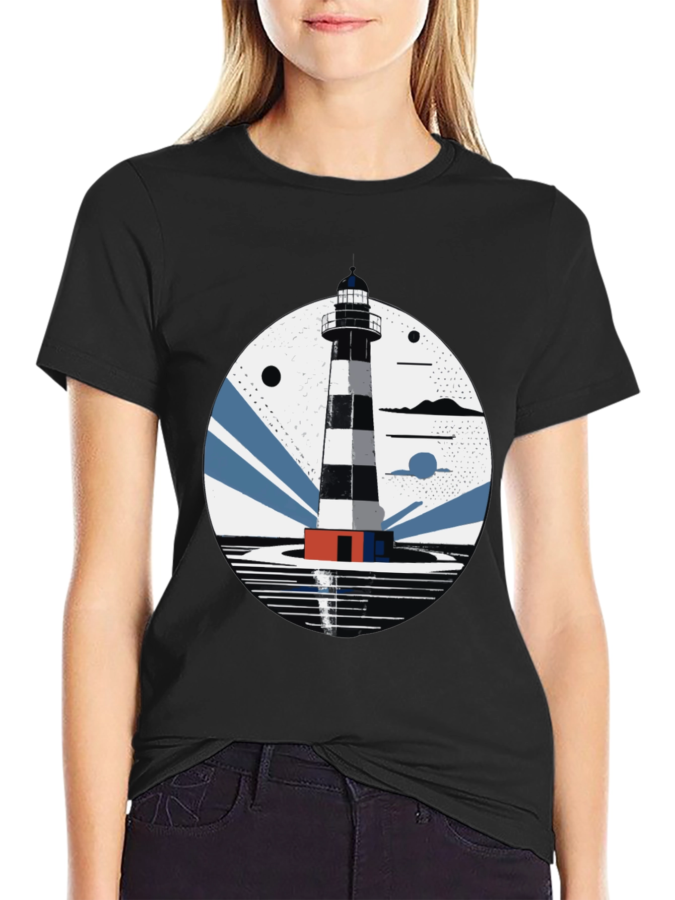 Lighthouse Graphic Tee - Nautical Style Shirt