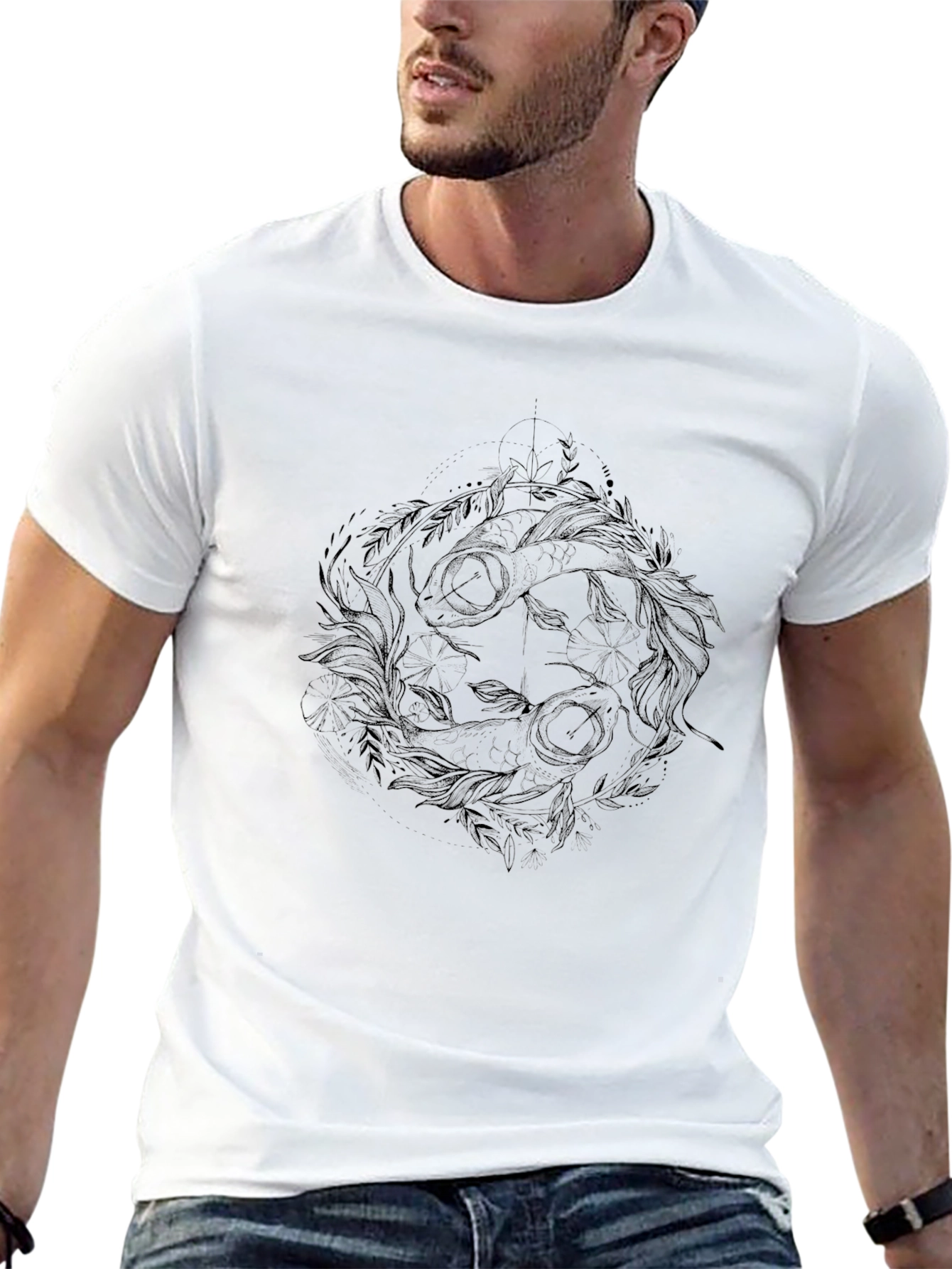 Mens Graphic Print Black T-Shirt