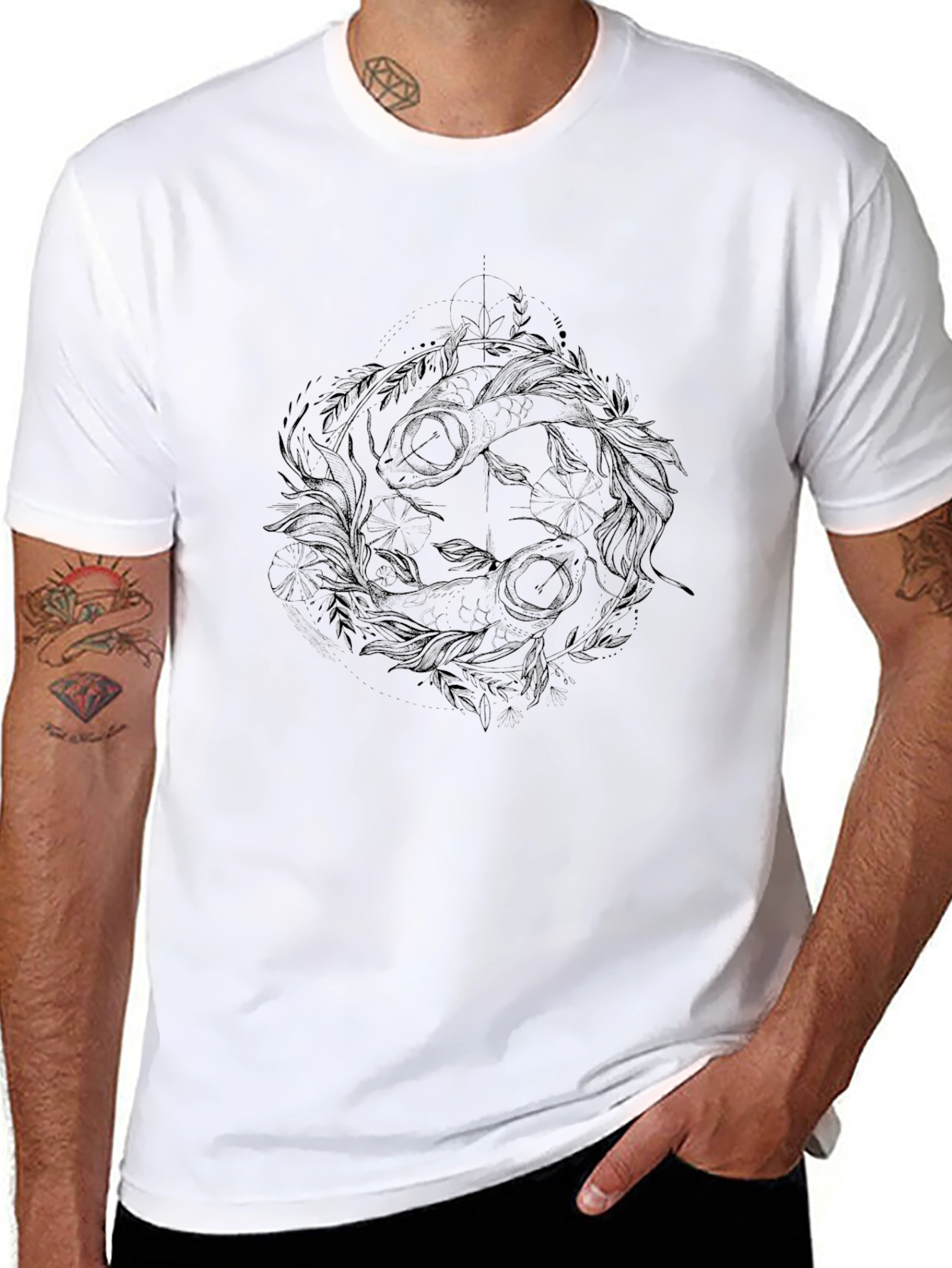 Mens Graphic Print Black T-Shirt