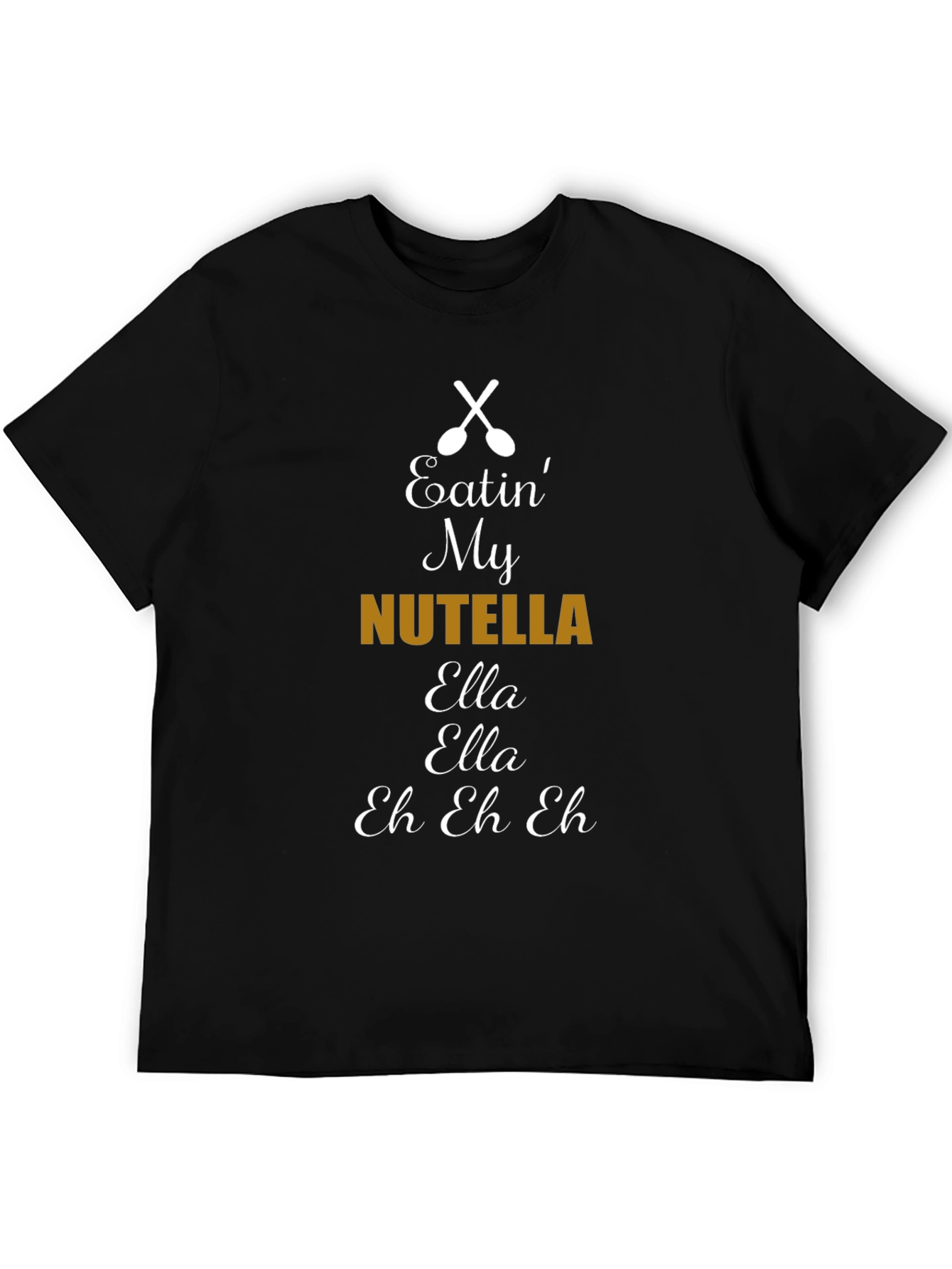 Nutella Lyric T-Shirt: Black Cotton Blend Comfortable Fit