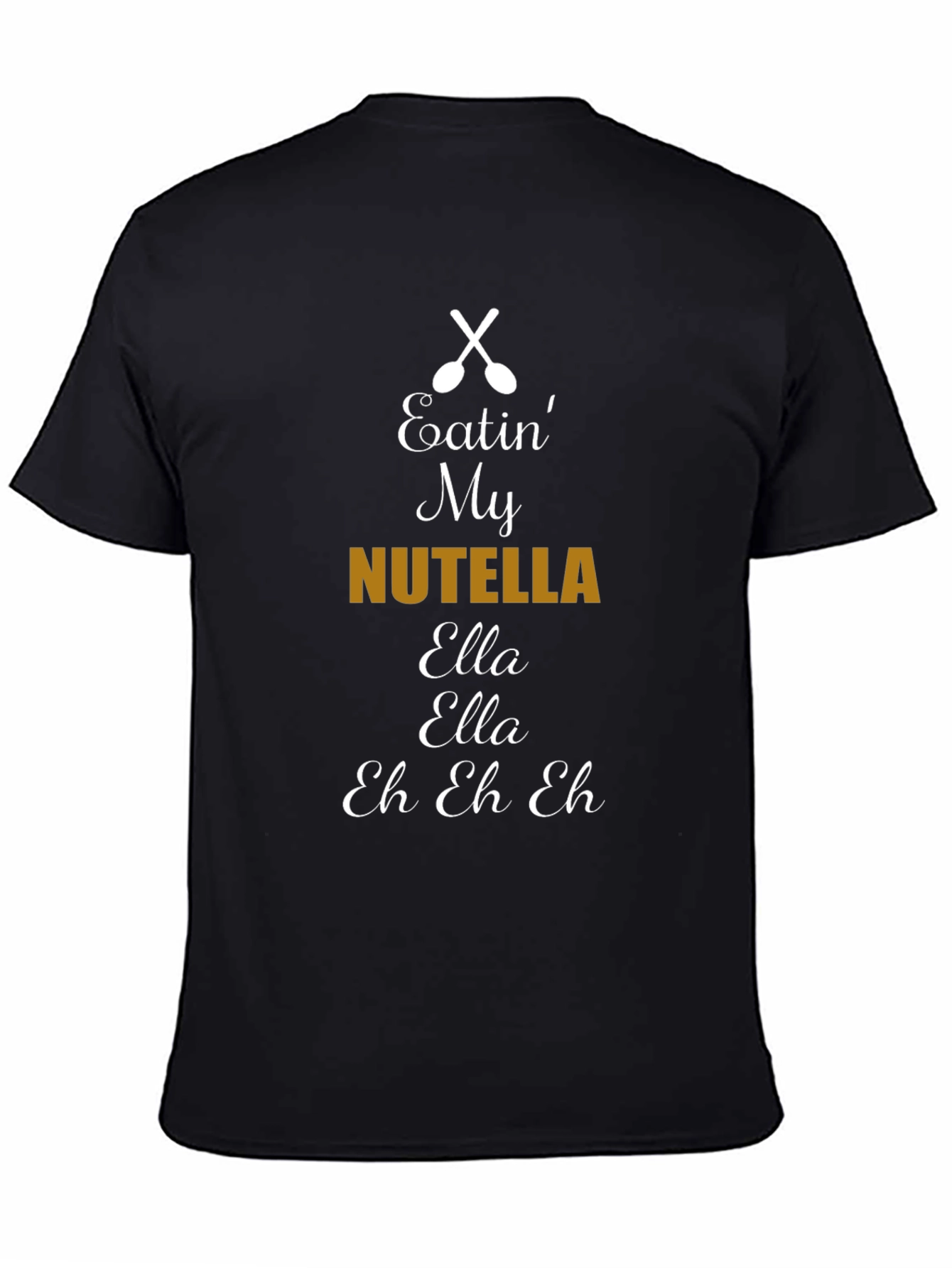 Nutella Lyric T-Shirt: Black Cotton Blend Comfortable Fit
