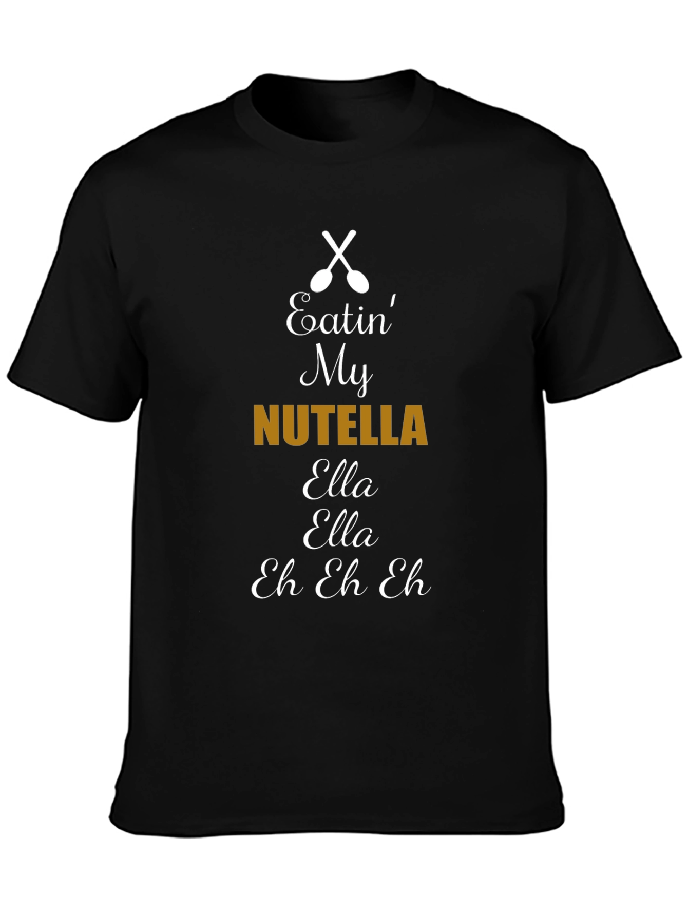 Nutella Lyric T-Shirt: Black Cotton Blend Comfortable Fit