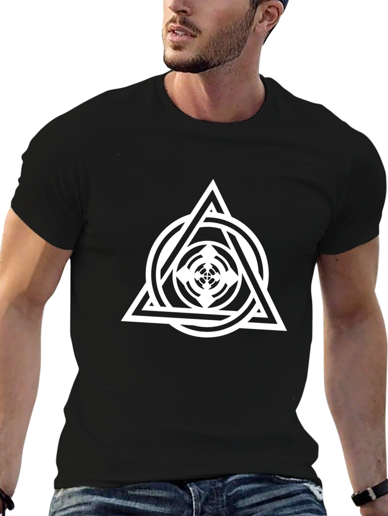 Geometric Triangle Circle Graphic Tee