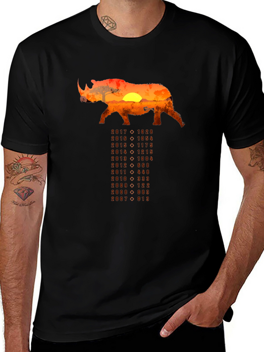 Rhino Sunset T-Shirt - Conservation Design
