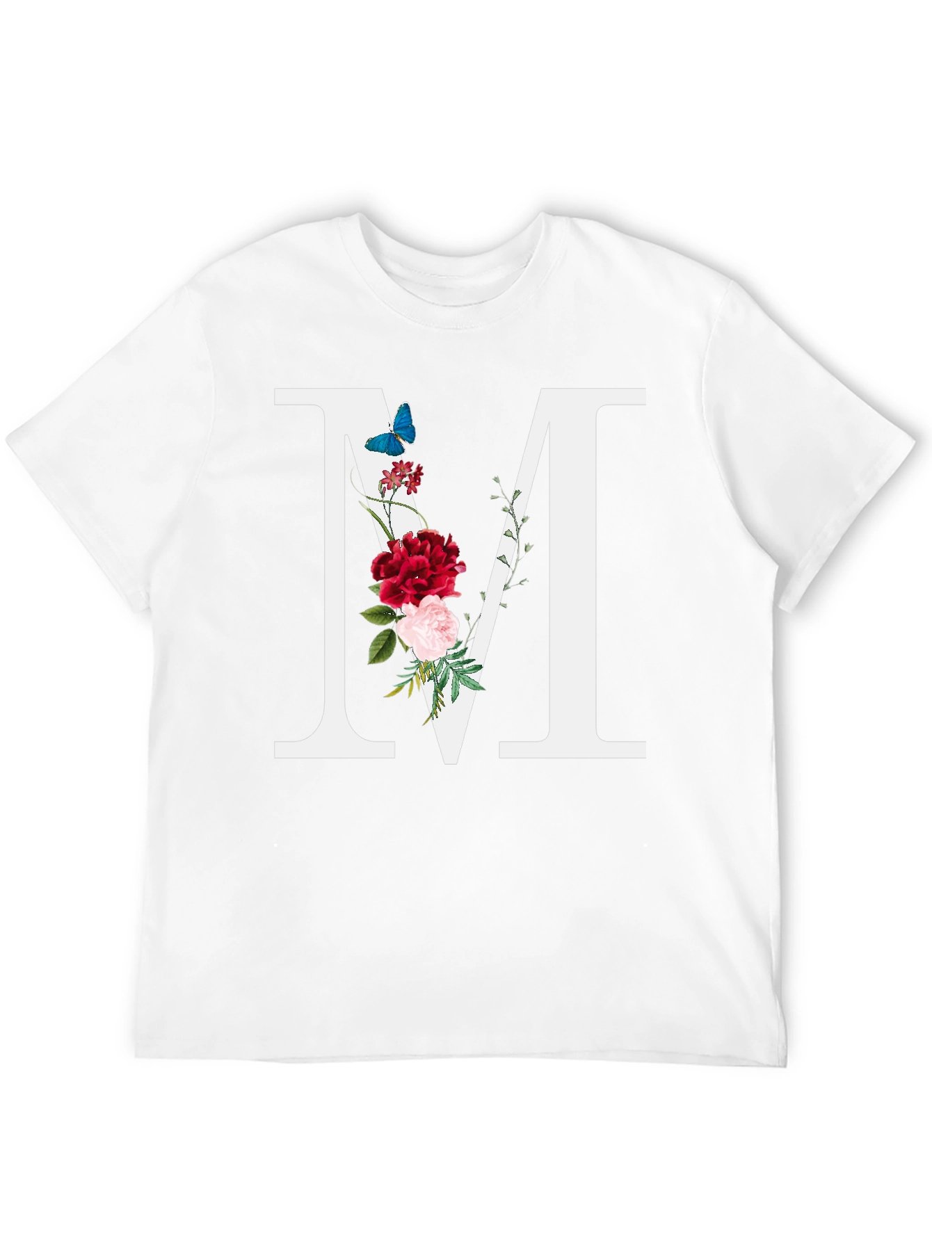 Floral Letter M T-Shirt