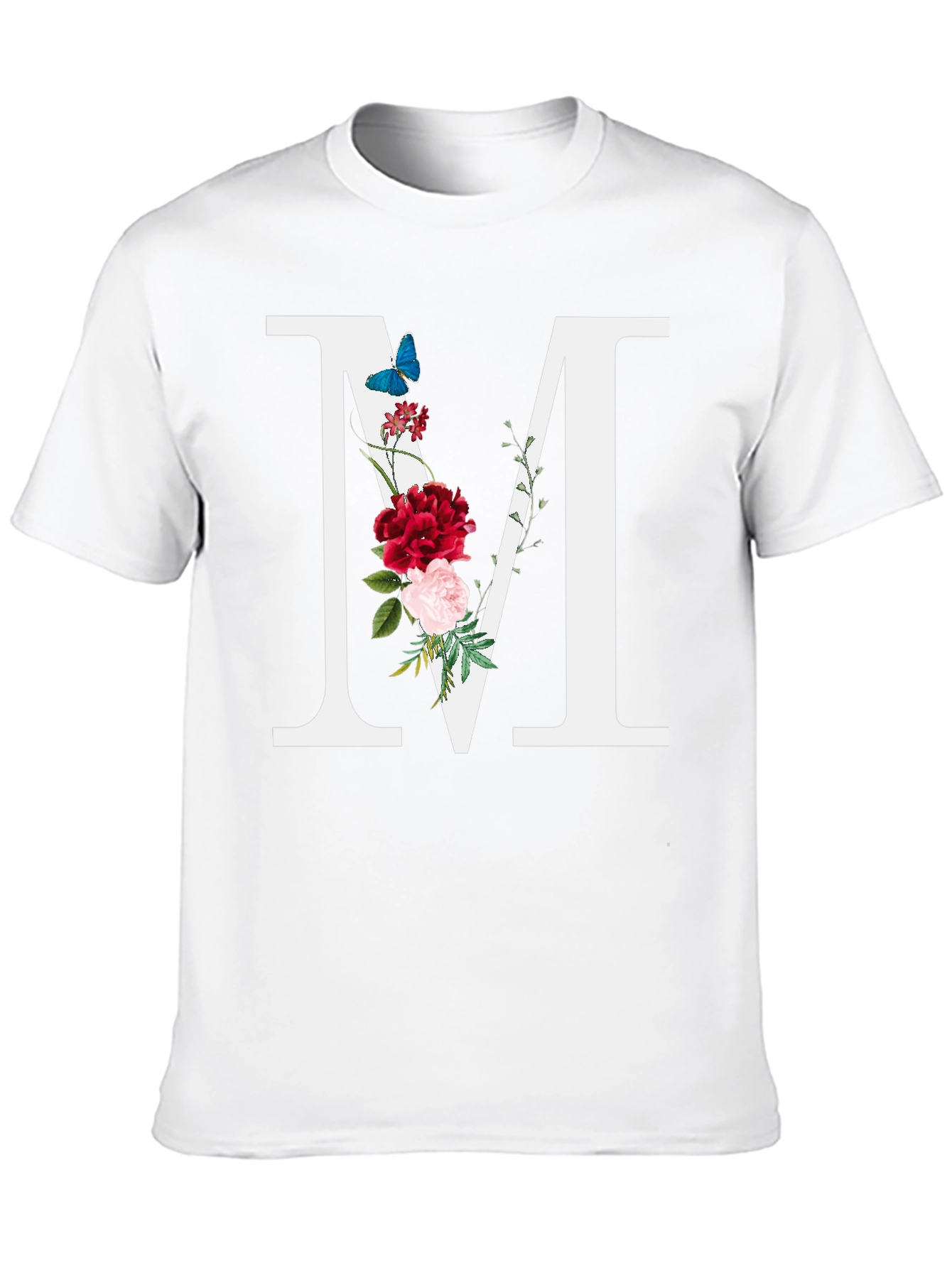 Floral Letter M T-Shirt