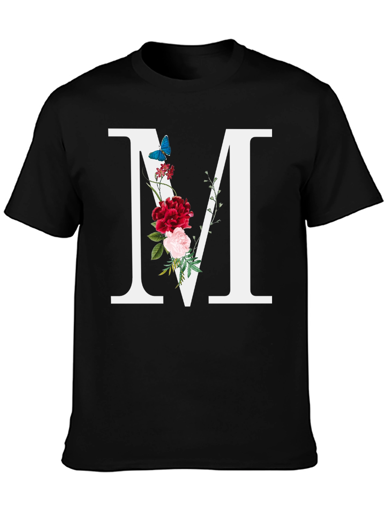 Floral Letter M T-Shirt