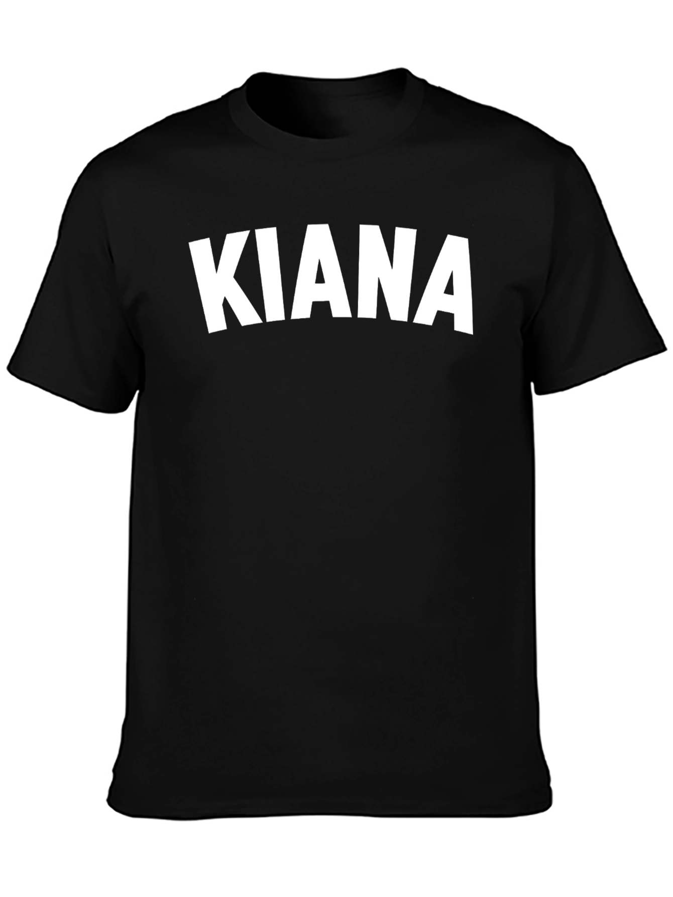Kiana Black T-Shirt - Personalized Name Tee