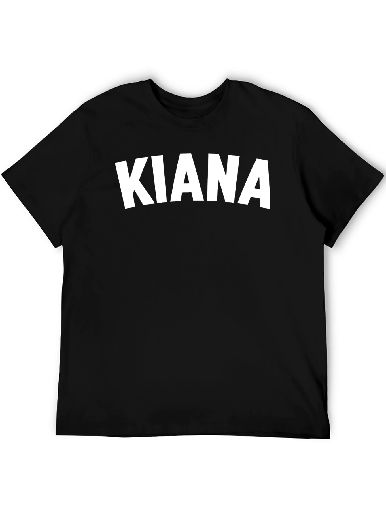 Kiana Black T-Shirt - Personalized Name Tee