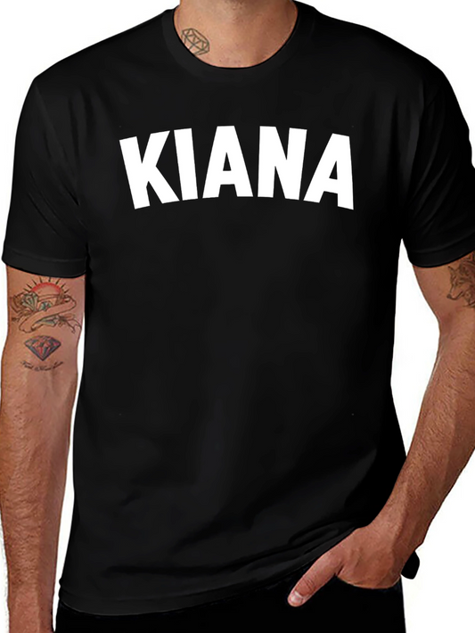 Kiana Black T-Shirt - Personalized Name Tee
