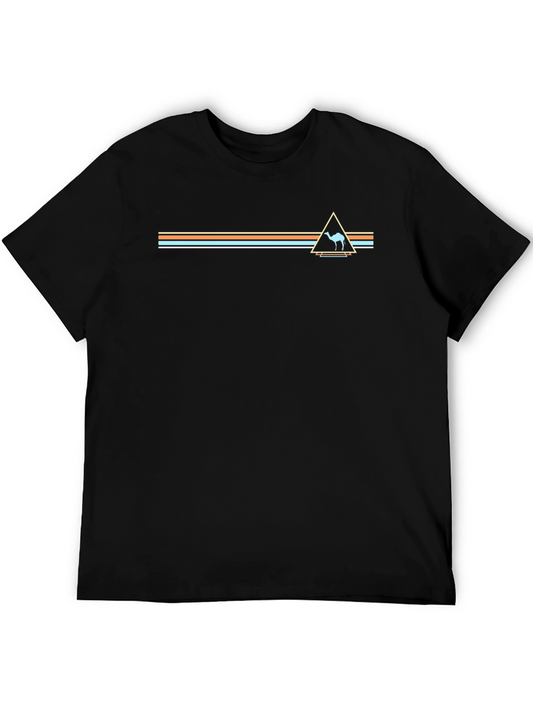 Retro Camel Graphic Black T-Shirt