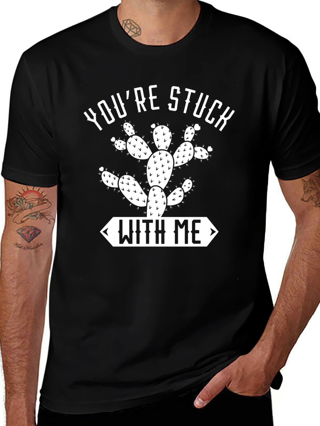 Youre Stuck With Me Cactus Graphic Tee