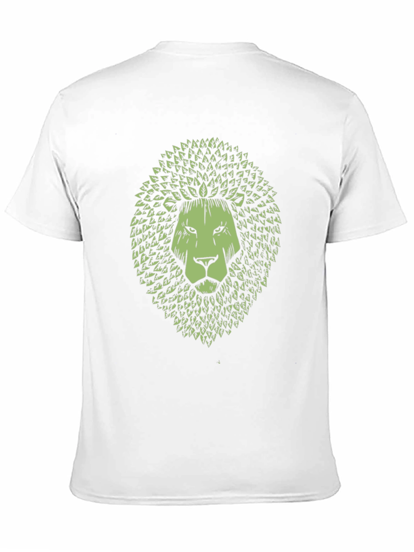 Leaf Lion Graphic Print T-Shirt - Black