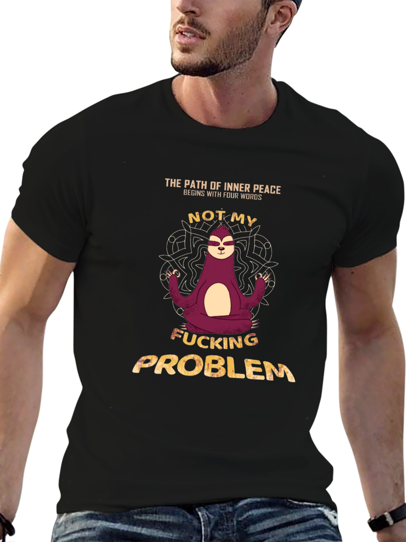 Funny Sloth T-Shirt: Not My F*cking Problem Tee