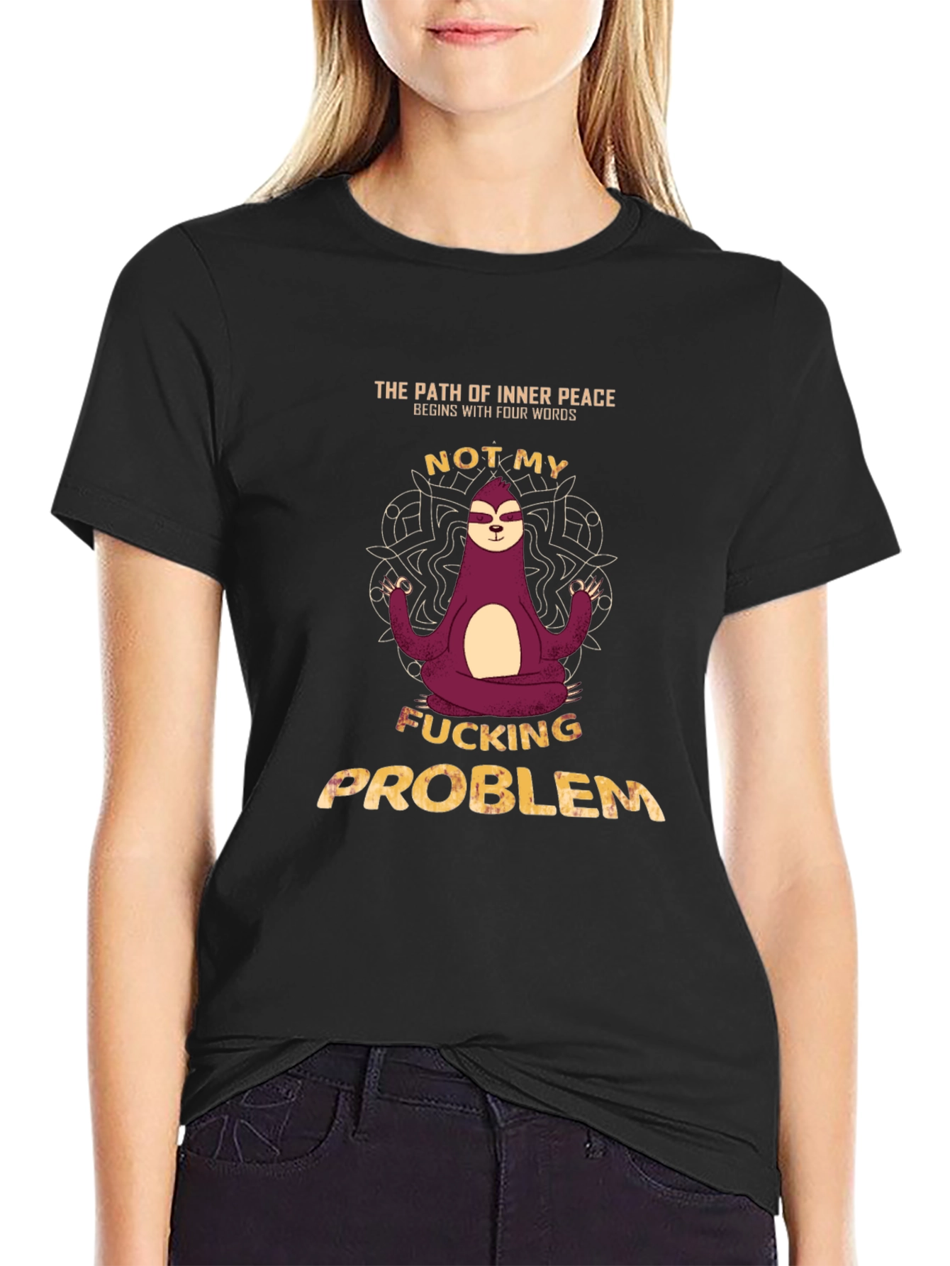 Funny Sloth T-Shirt: Not My F*cking Problem Tee