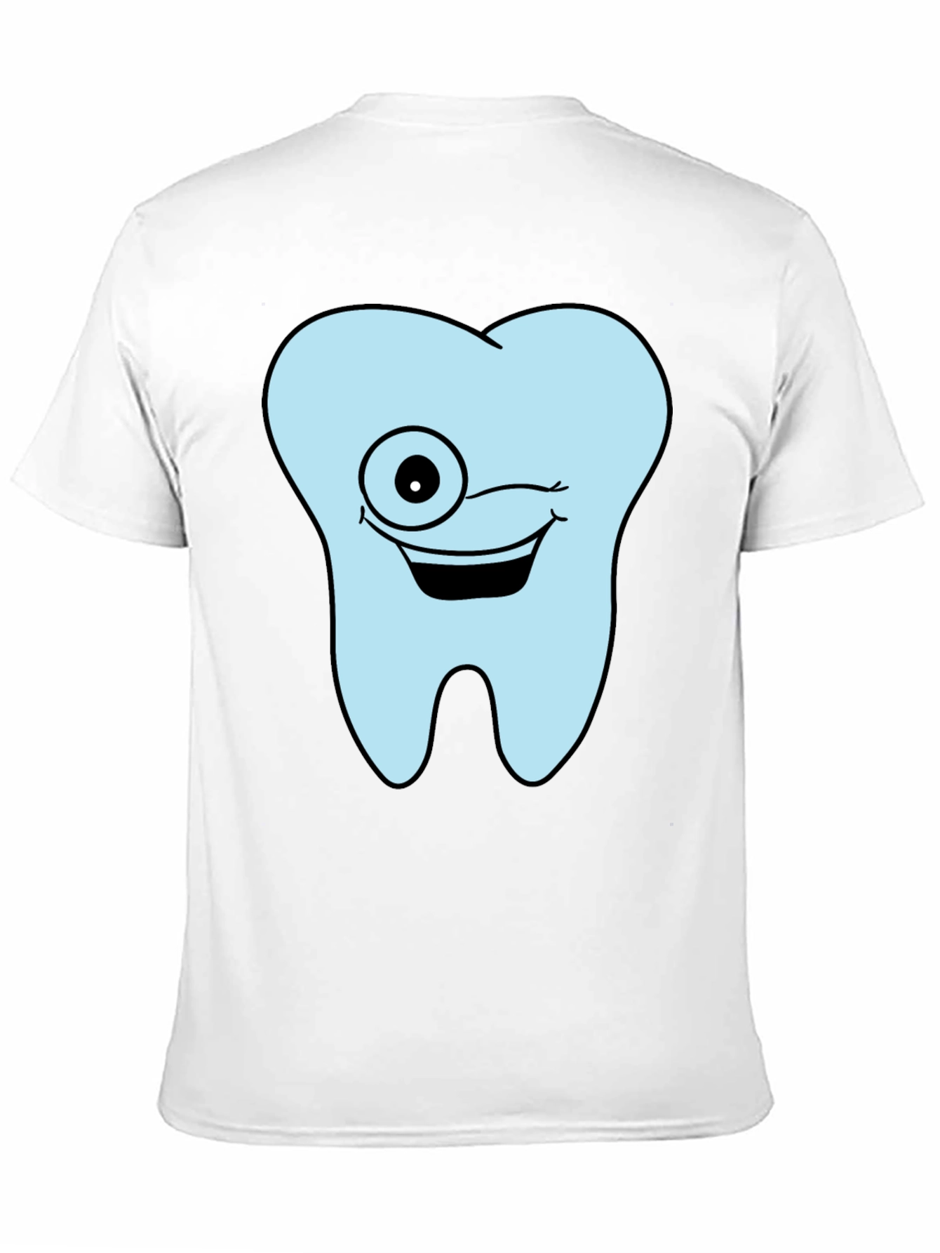 Winking Tooth Graphic T-Shirt - Black Cotton Tee