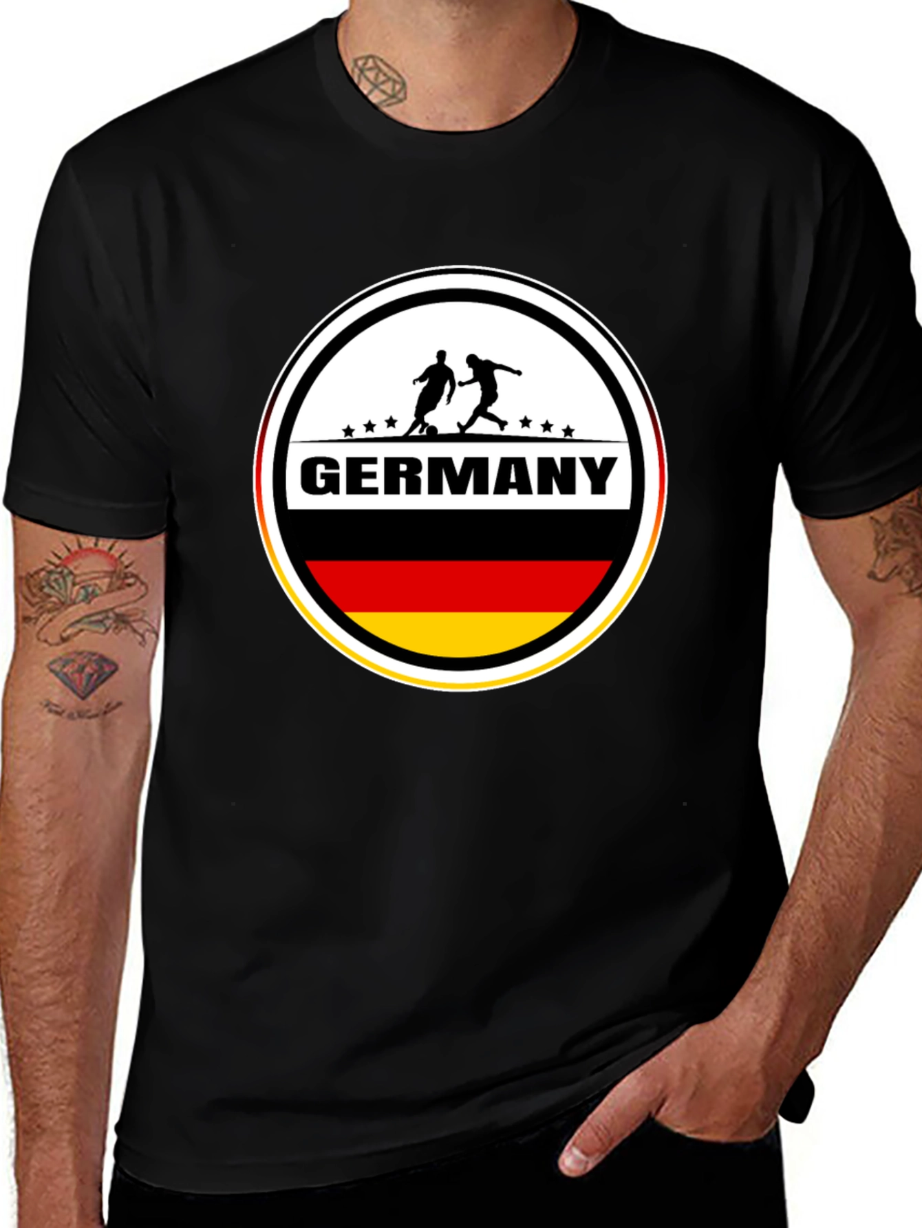 Germany Soccer T-Shirt - Black German Football Tee