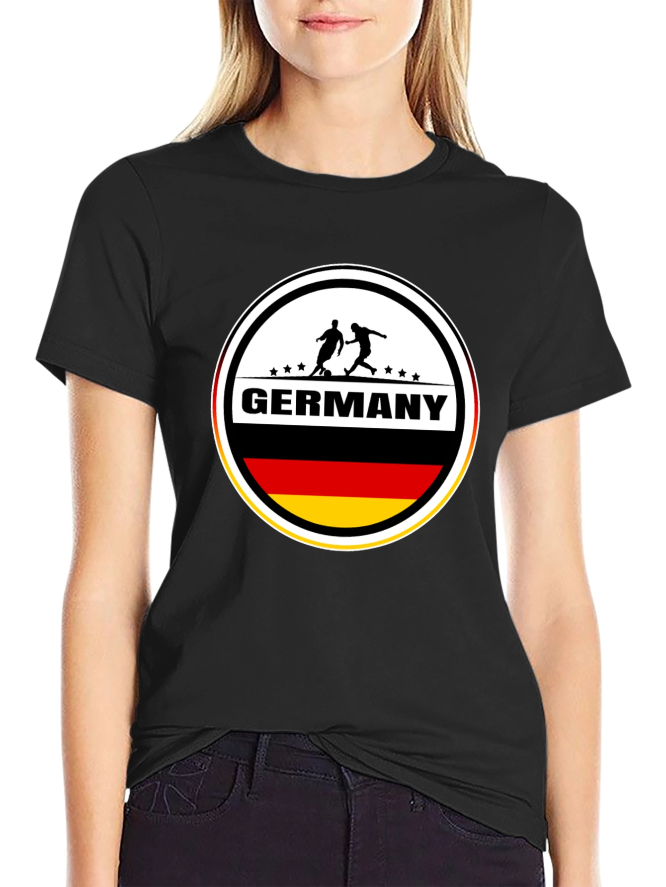 Germany Soccer T-Shirt - Black German Football Tee