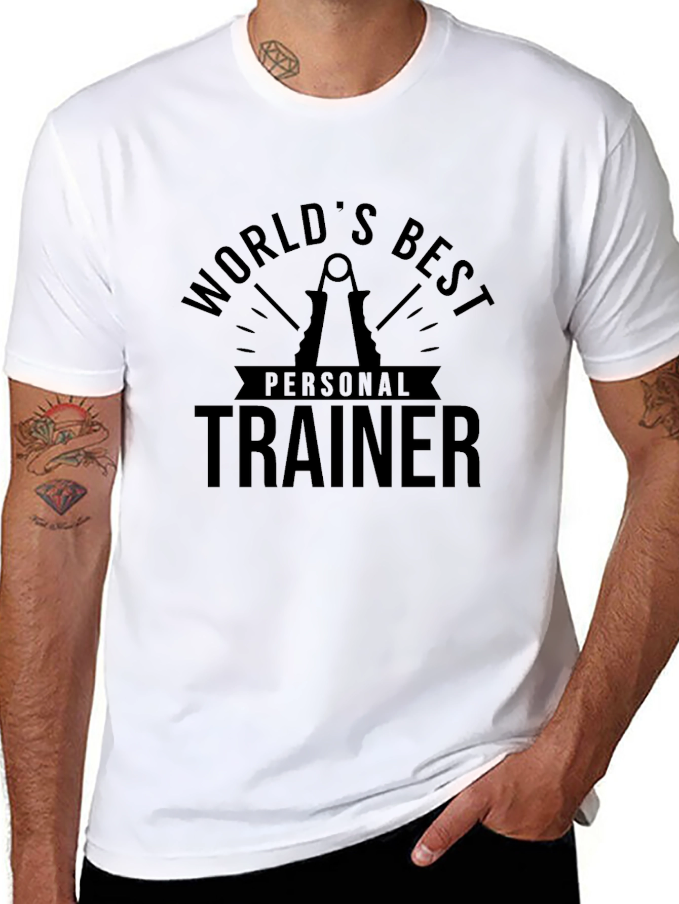 Worlds Best Personal Trainer Black Graphic Tee