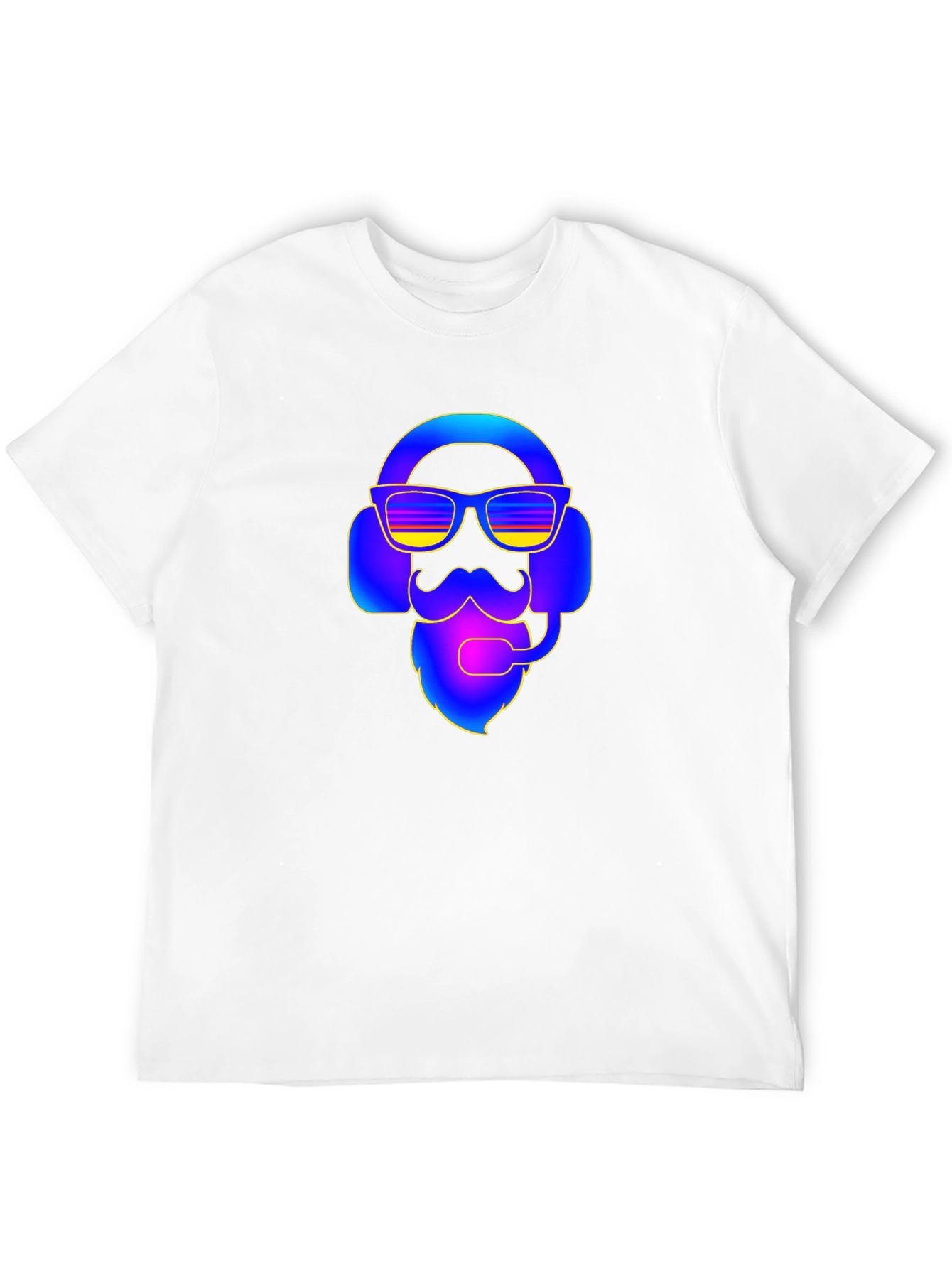 Cool Gamer Bearded Headset T-Shirt