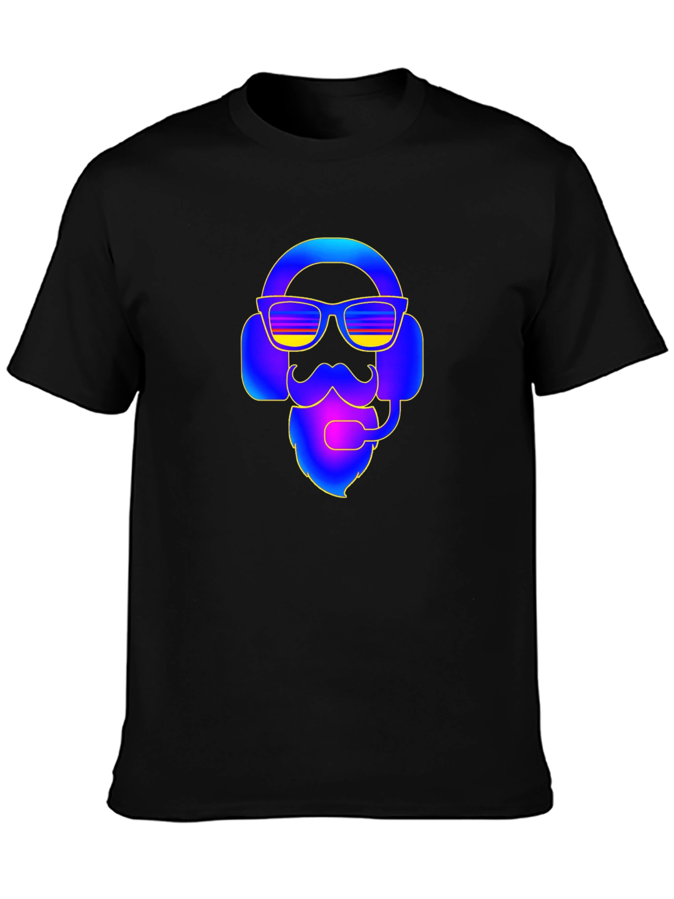 Cool Gamer Bearded Headset T-Shirt