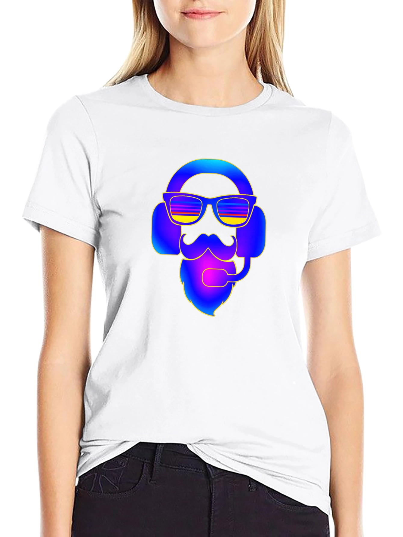 Cool Gamer Bearded Headset T-Shirt