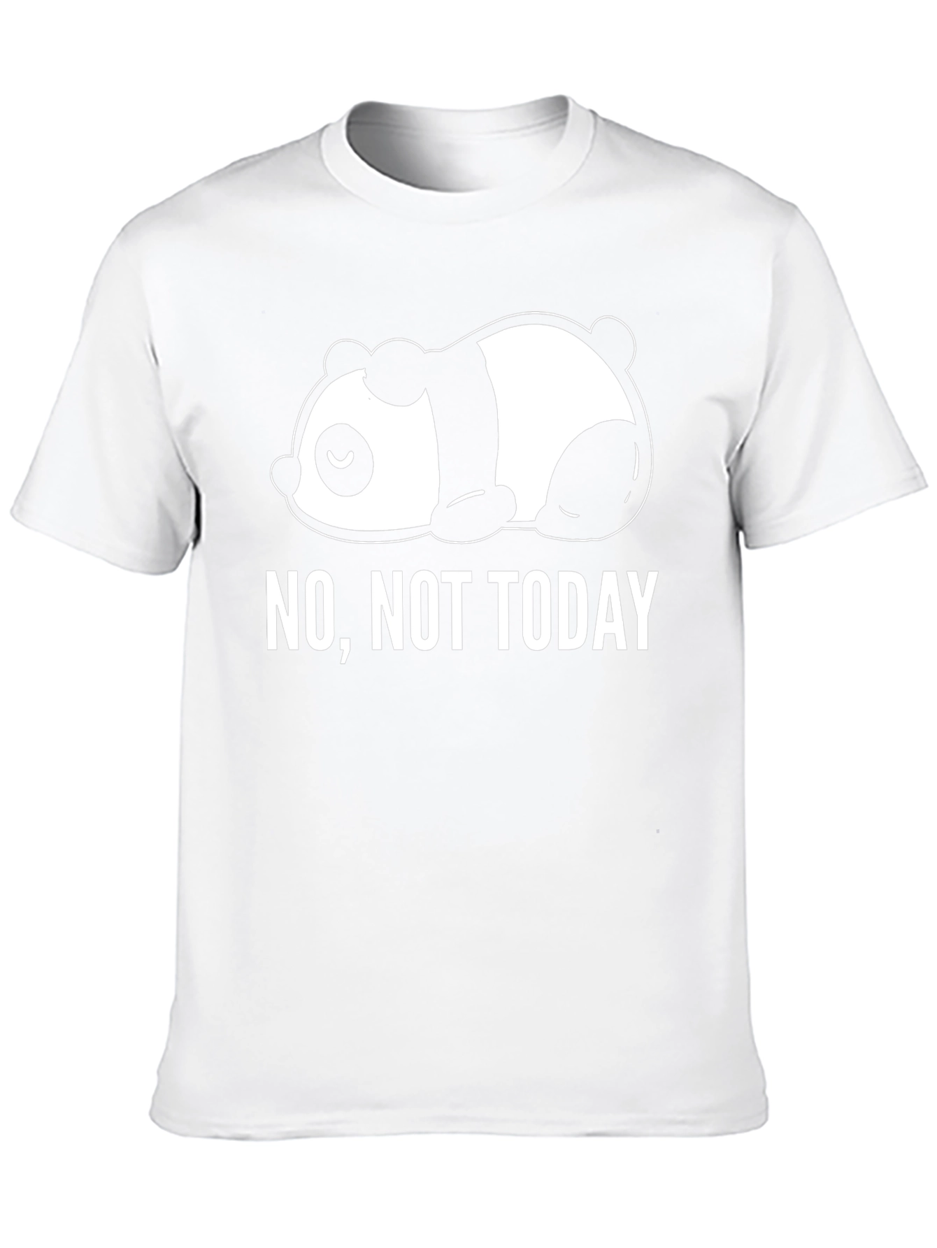 No Not Today Panda Graphic Tee - Black