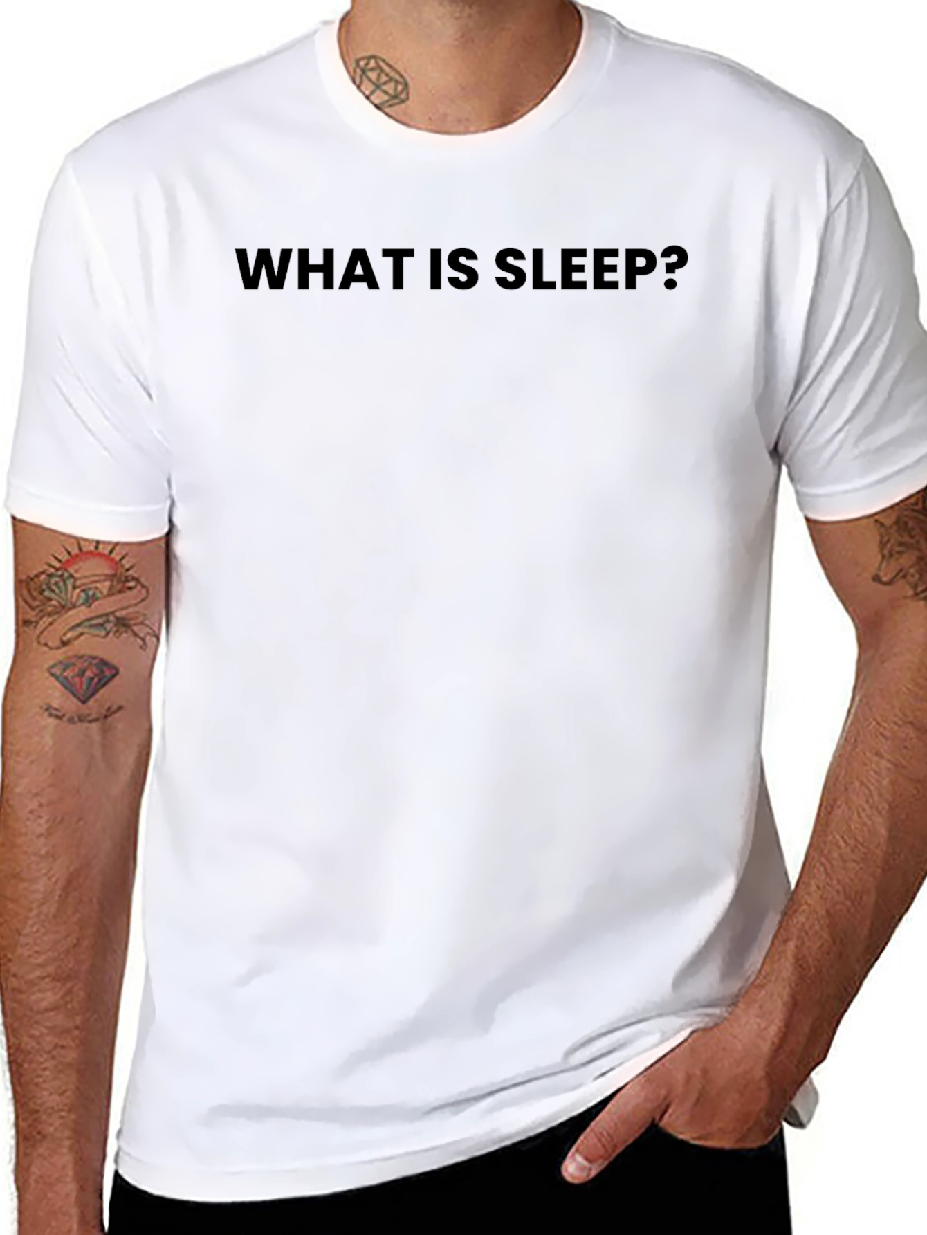 What is Sleep? Black Crew Neck T-Shirt