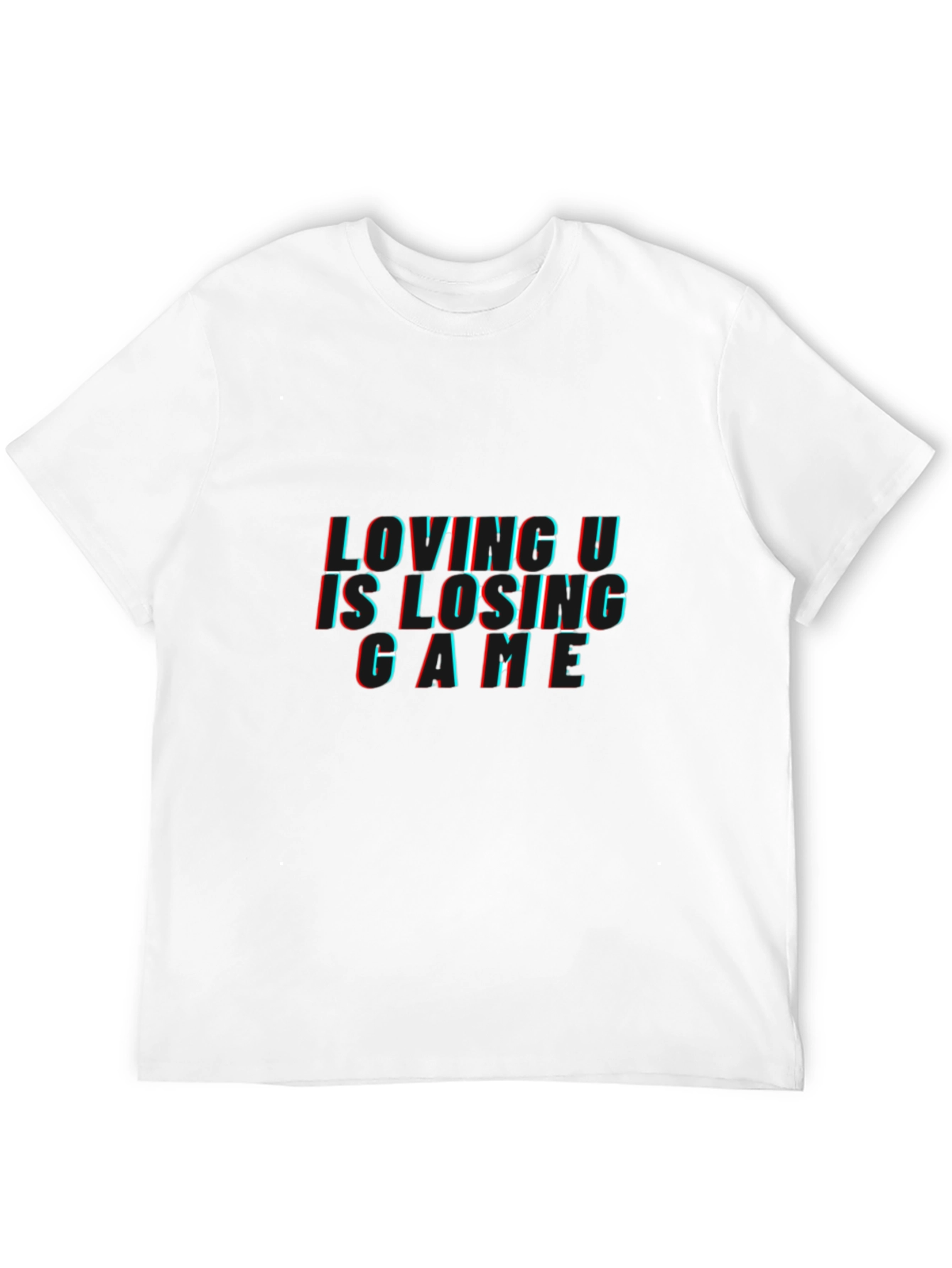Loving U is Losing Game Black Graphic Tee