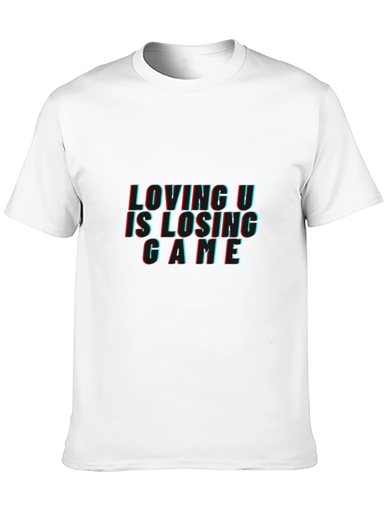 Loving U is Losing Game Black Graphic Tee