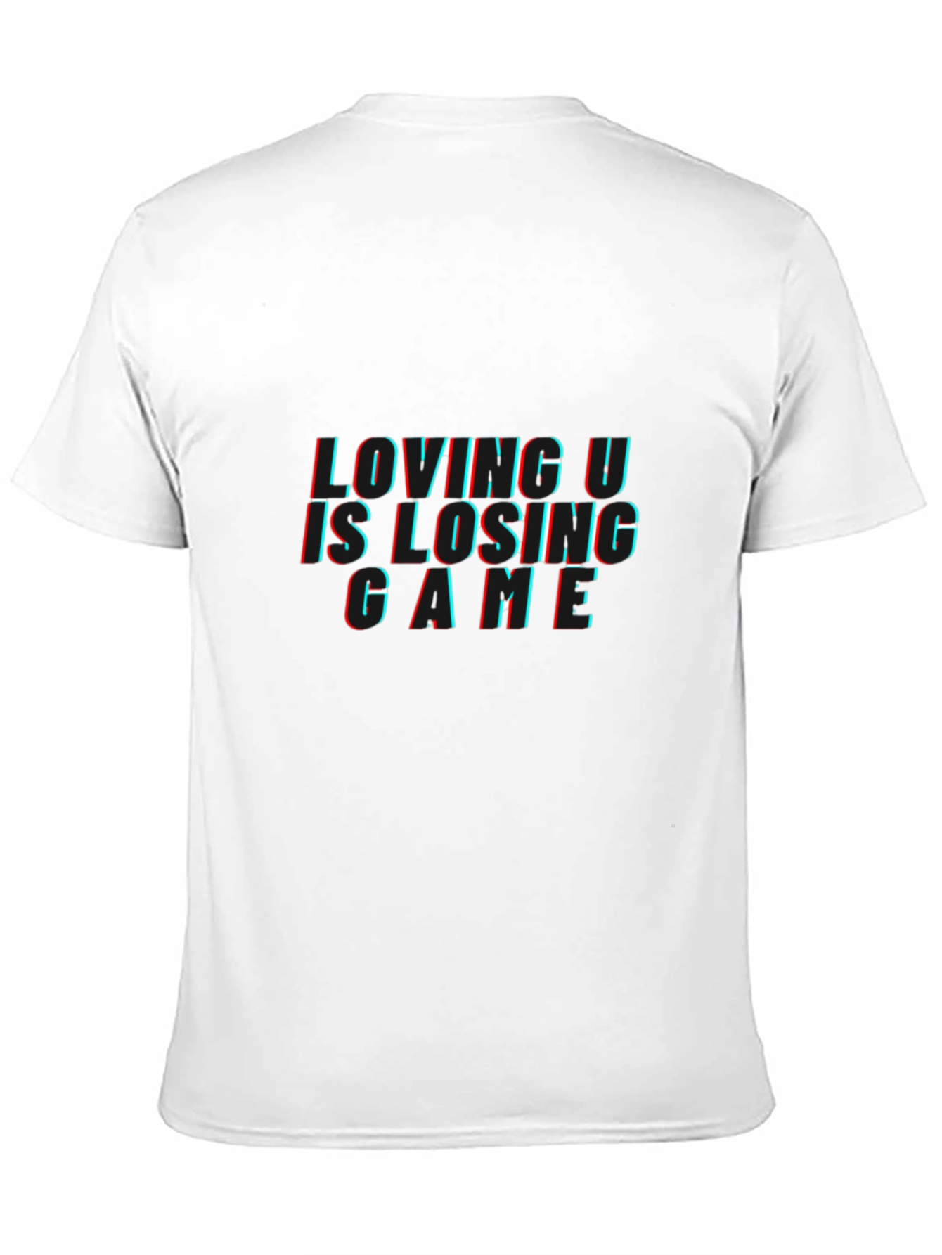 Loving U is Losing Game Black Graphic Tee